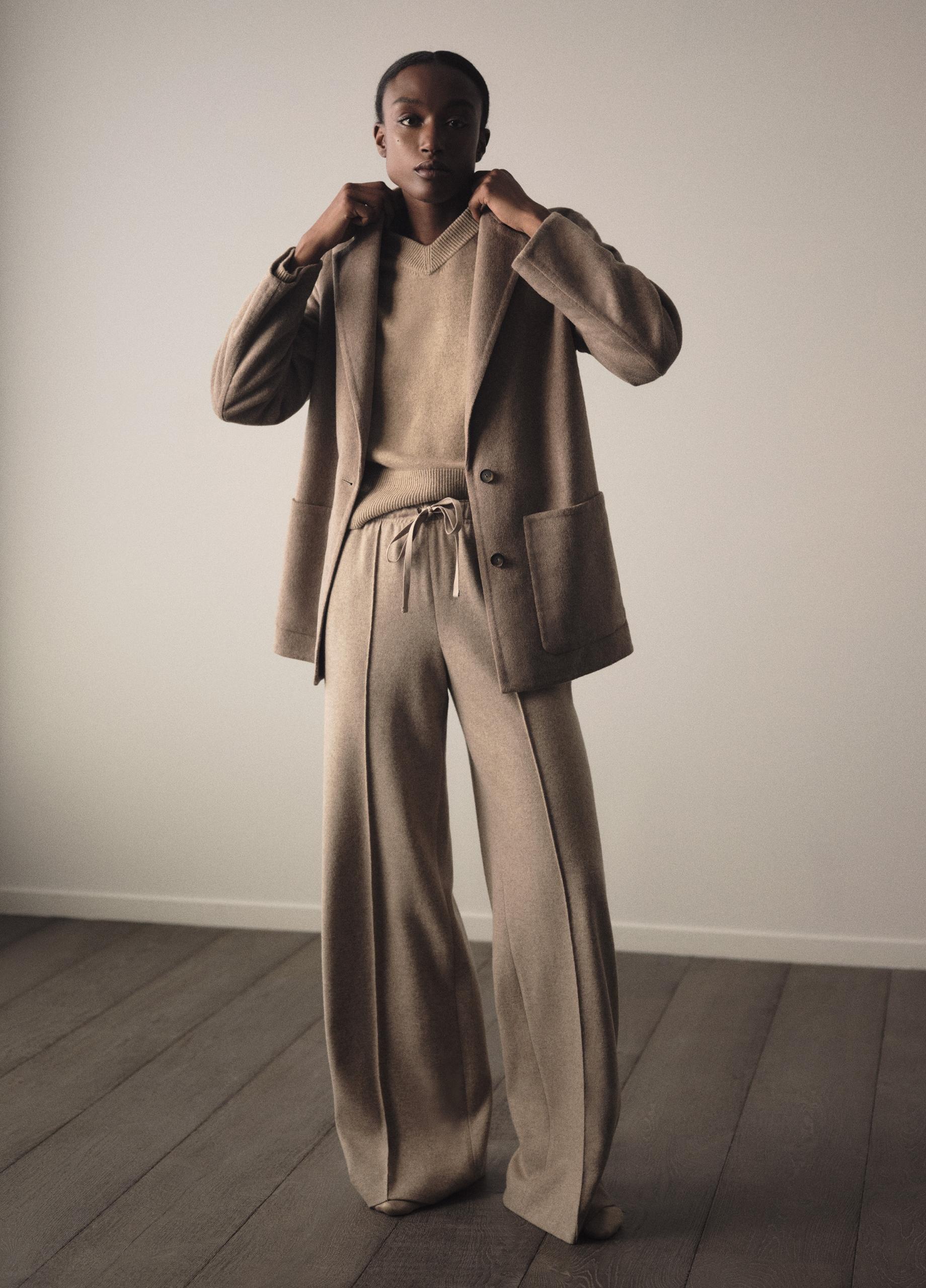 Double-Face Wool & Cashmere-Blend Blazer image number 4