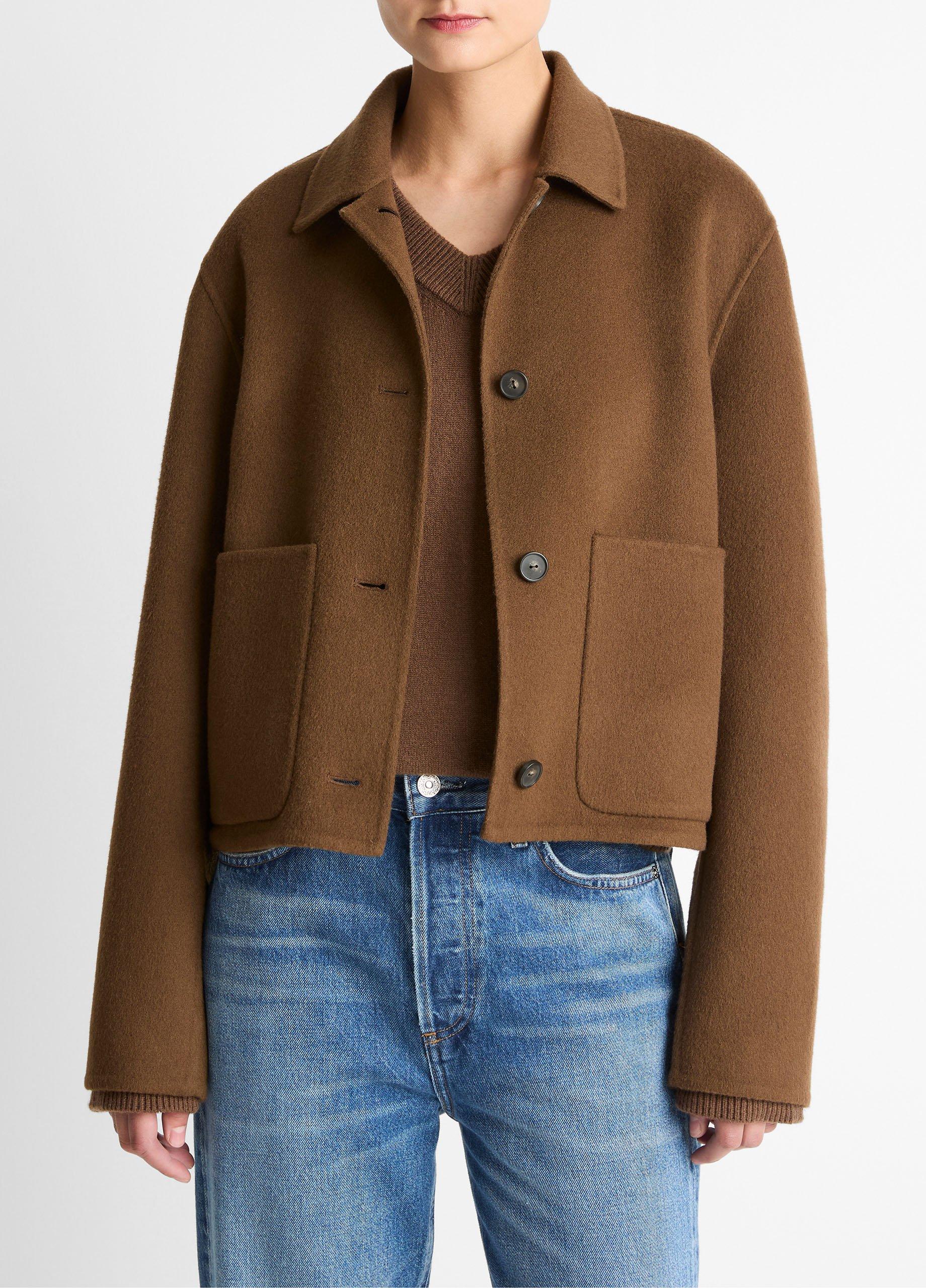 Wool & Cashmere-Blend Short Jacket in Jackets | Vince