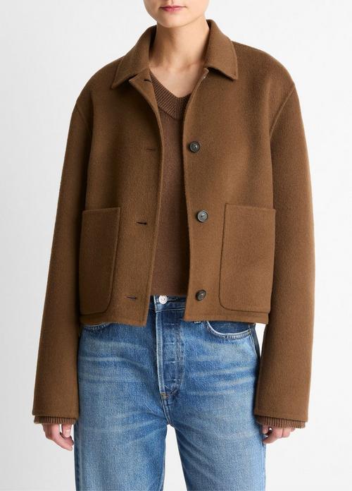 Wool & Cashmere-Blend Short Jacket