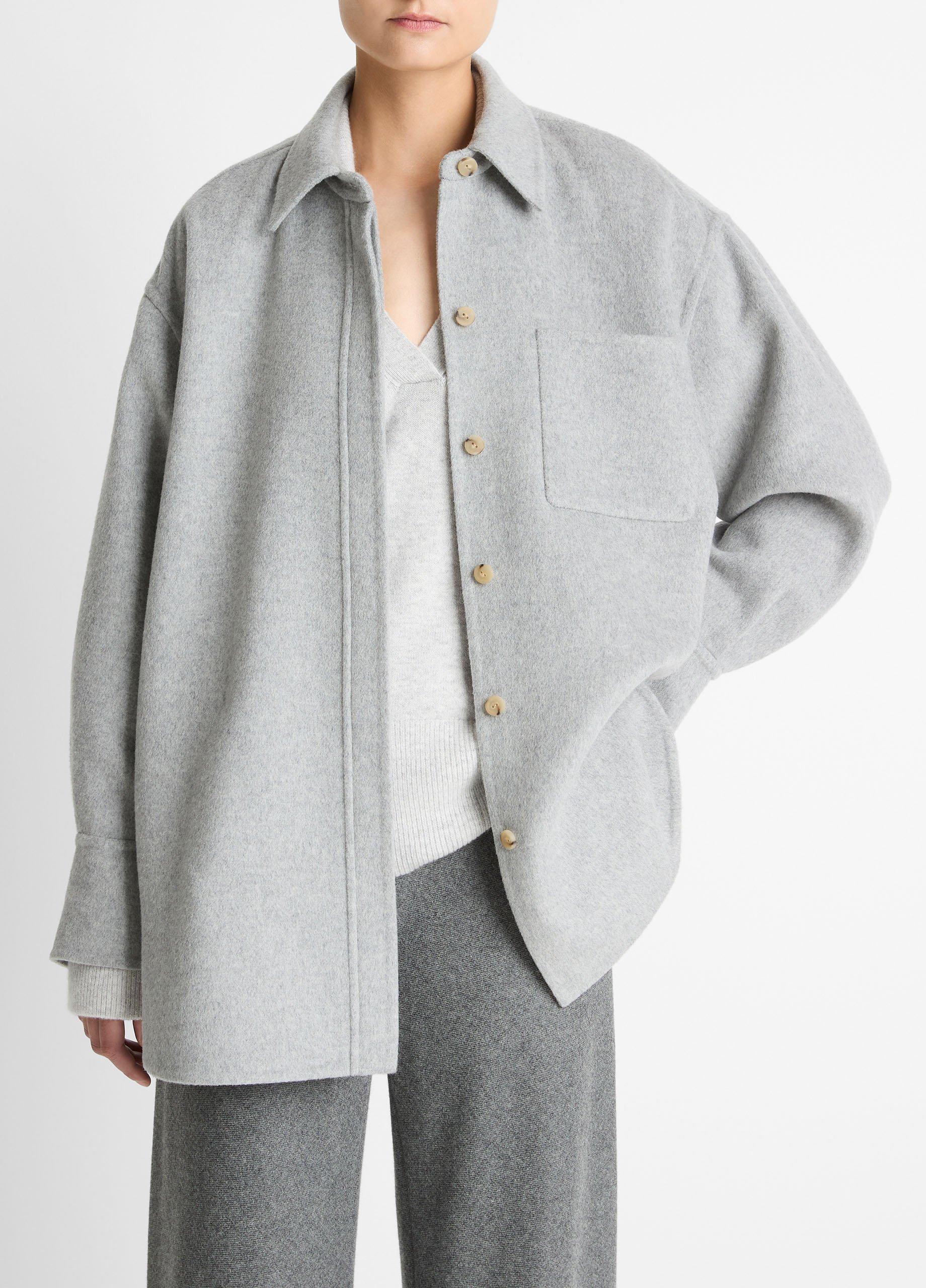 Double-Face Wool & Cashmere-Blend Shirt Jacket in Jackets | Vince
