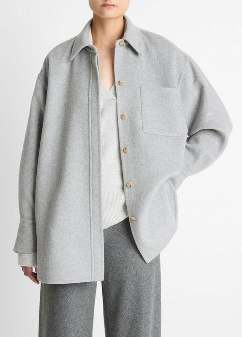 Double-Face Wool & Cashmere-Blend Shirt Jacket