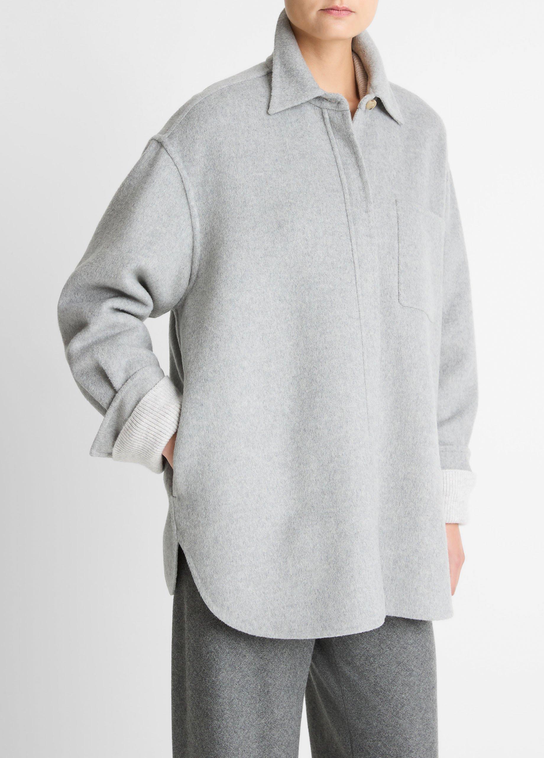 Double-Face Wool & Cashmere-Blend Shirt Jacket image number 1