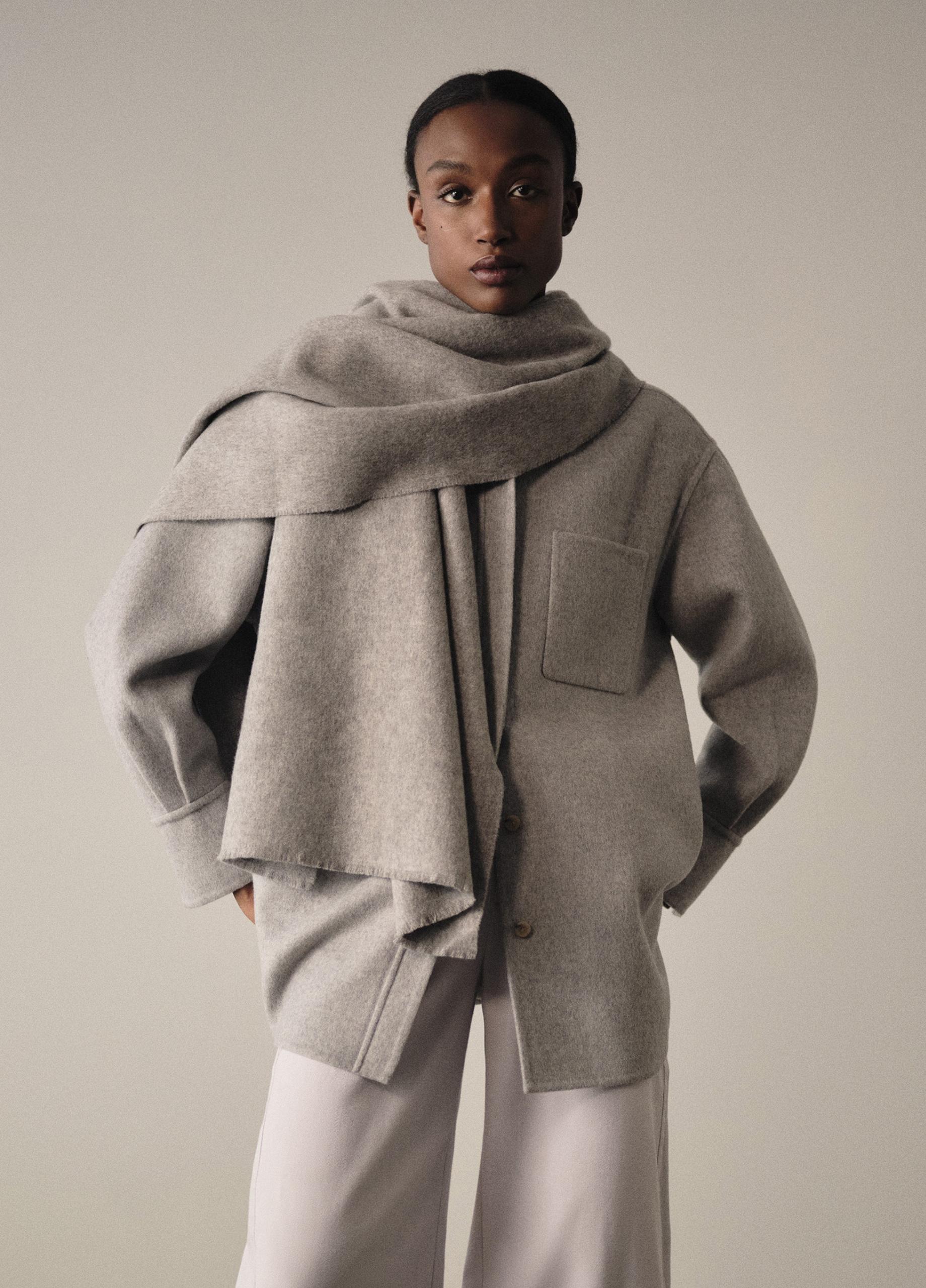 Double-Face Wool & Cashmere-Blend Shirt Jacket in Jackets | Vince