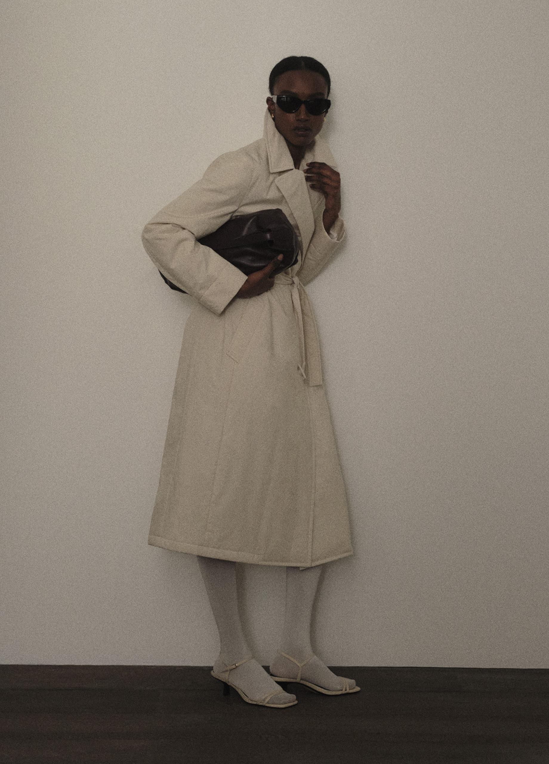 Padded Cotton Long Coat image number 4