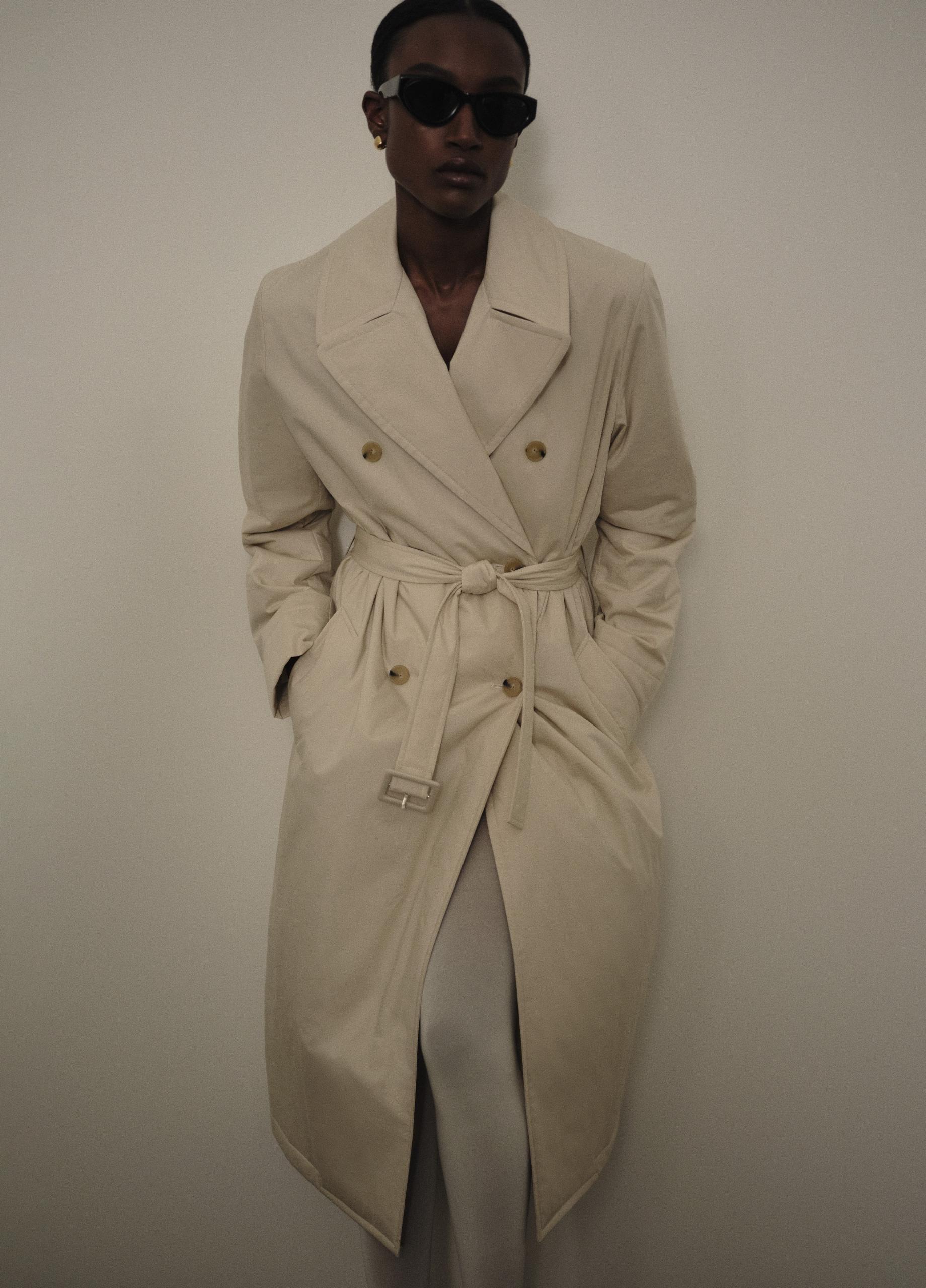 Padded Cotton Long Coat image number 5