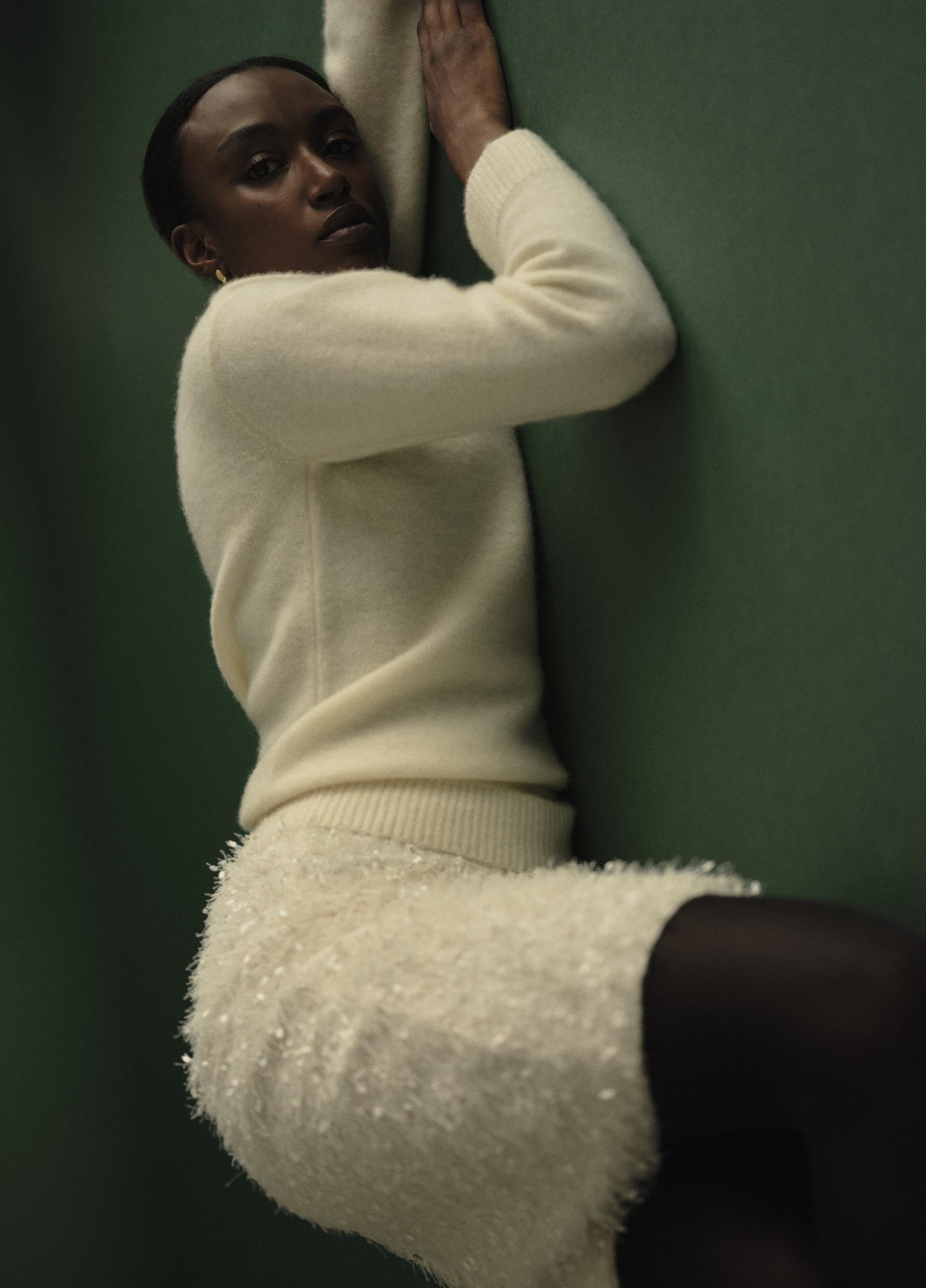 Plush Cashmere Crew Neck Sweater image number 4