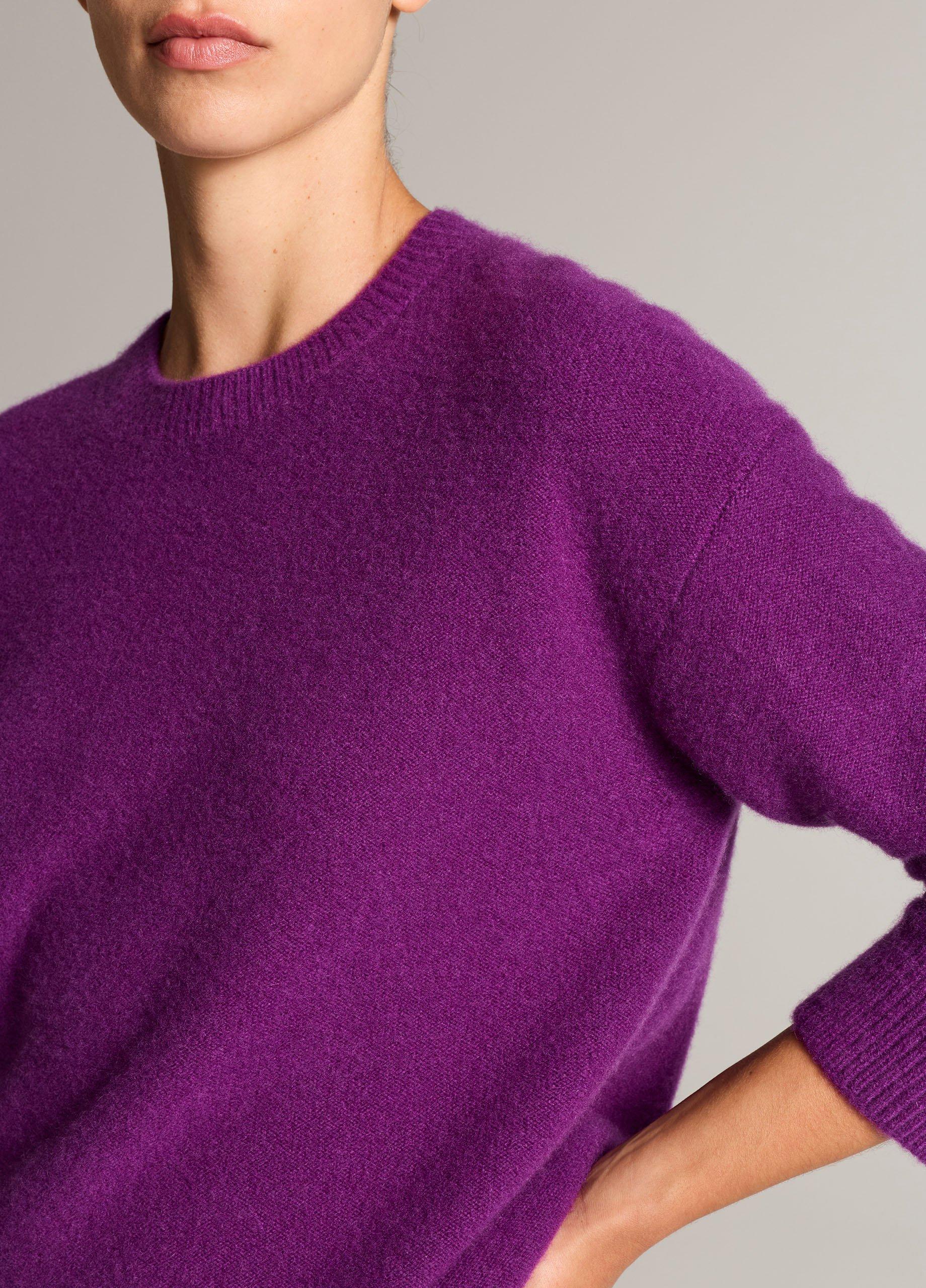 Plush Cashmere Crew Neck Sweater image number 1