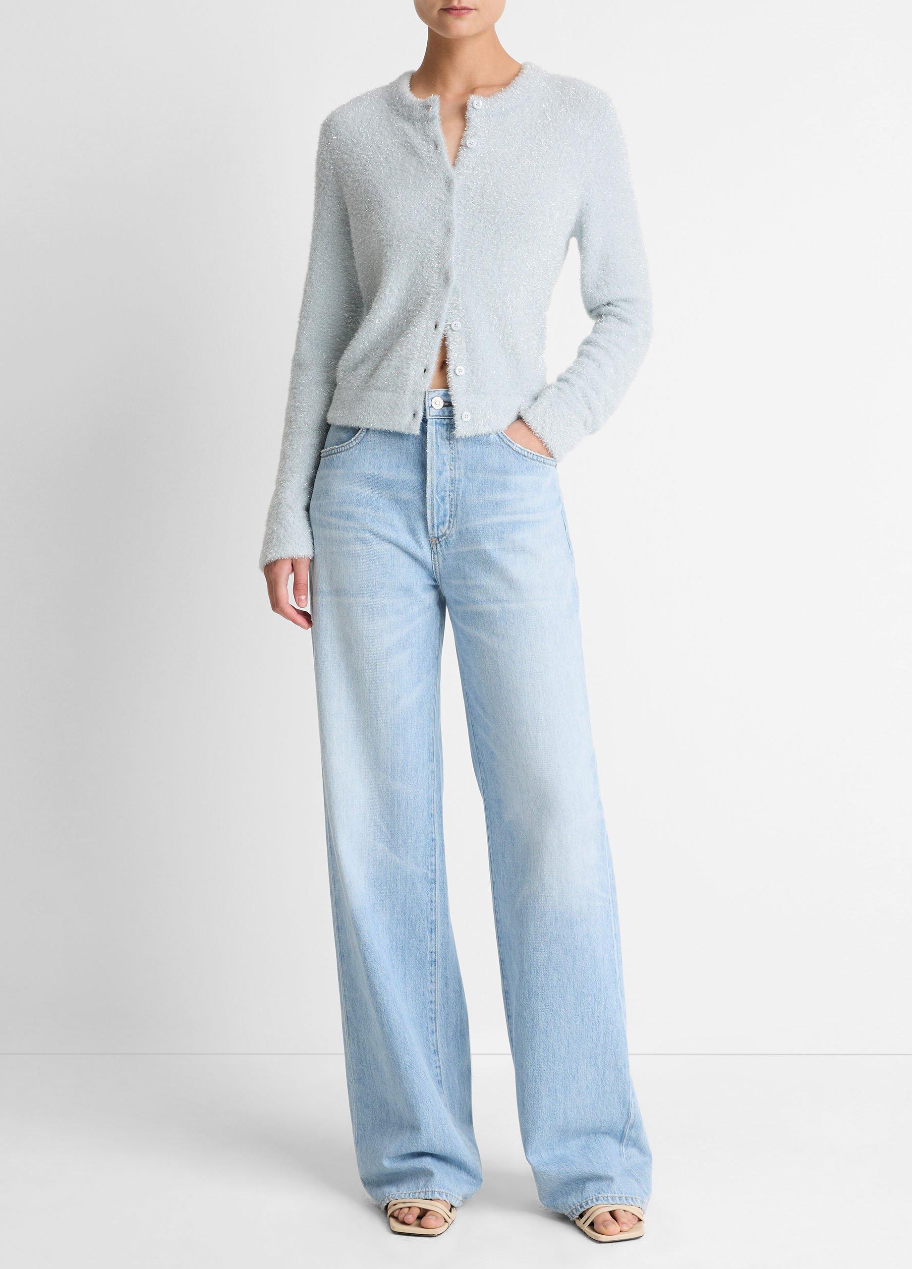 Metallic Eyelash Cardigan image number 3