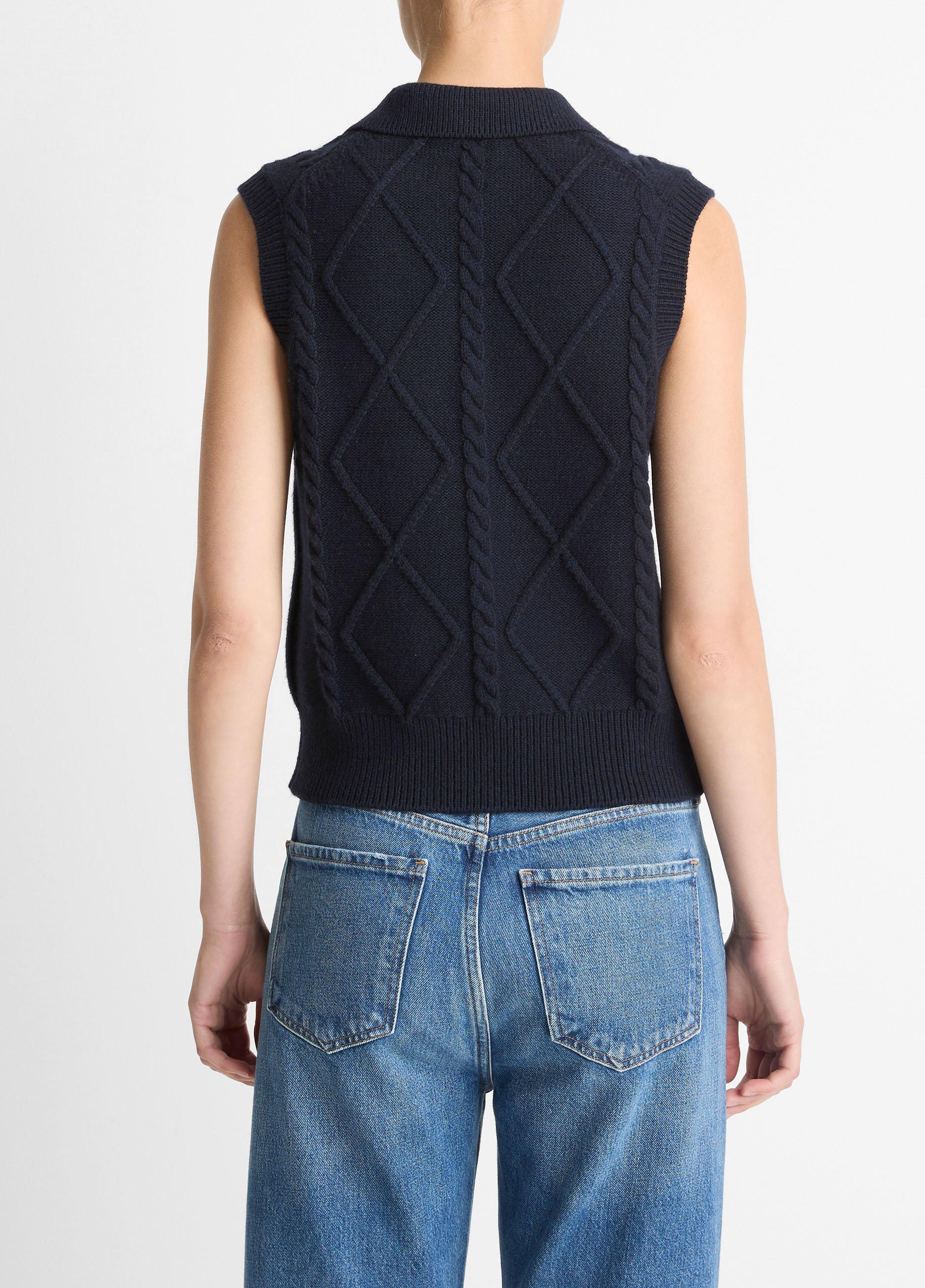 Cable-Knit Wool & Cotton-Blend Sweater Vest image number 2