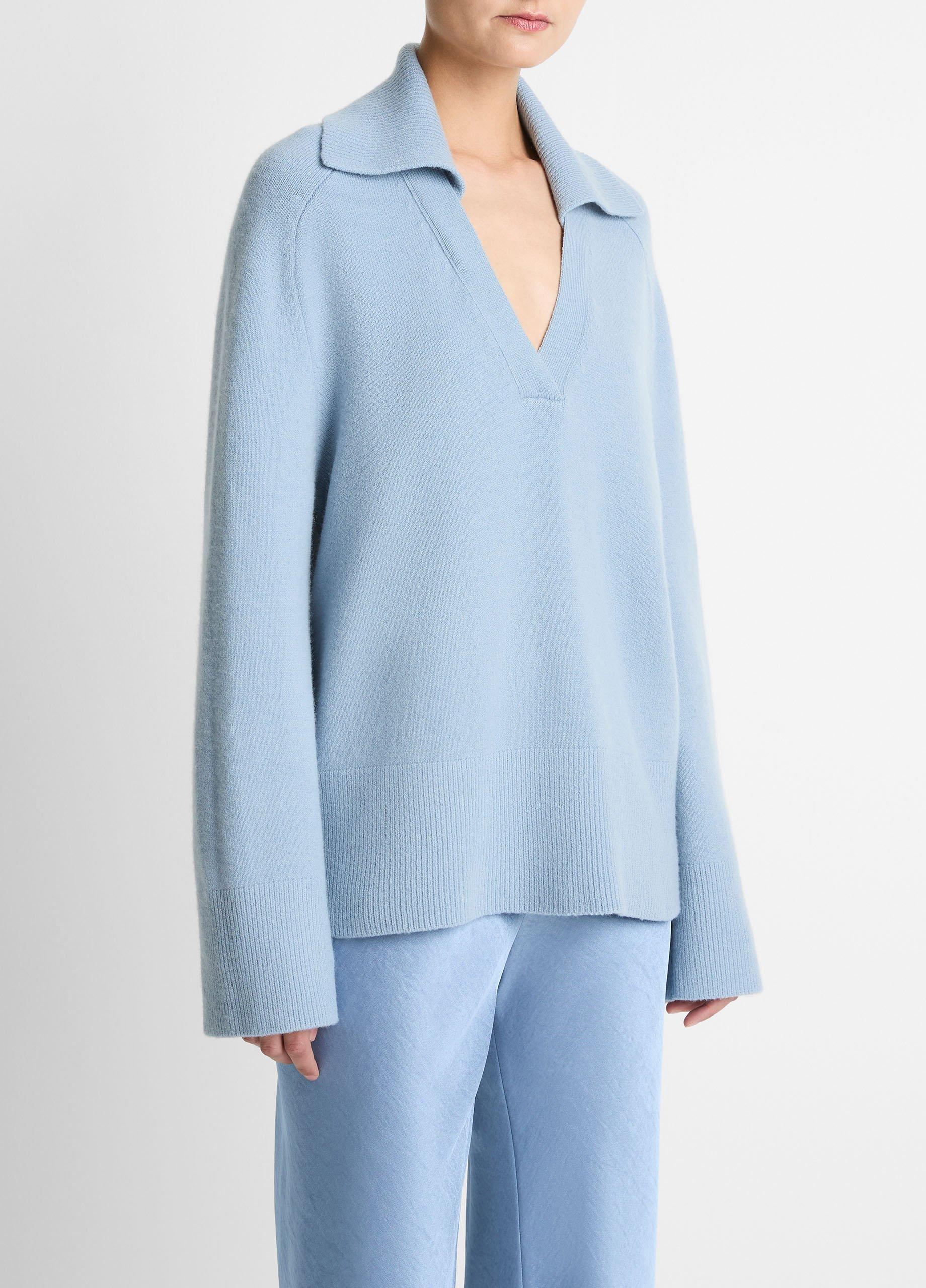 Wool & Cashmere-Blend Oversized Polo Sweater image number 1