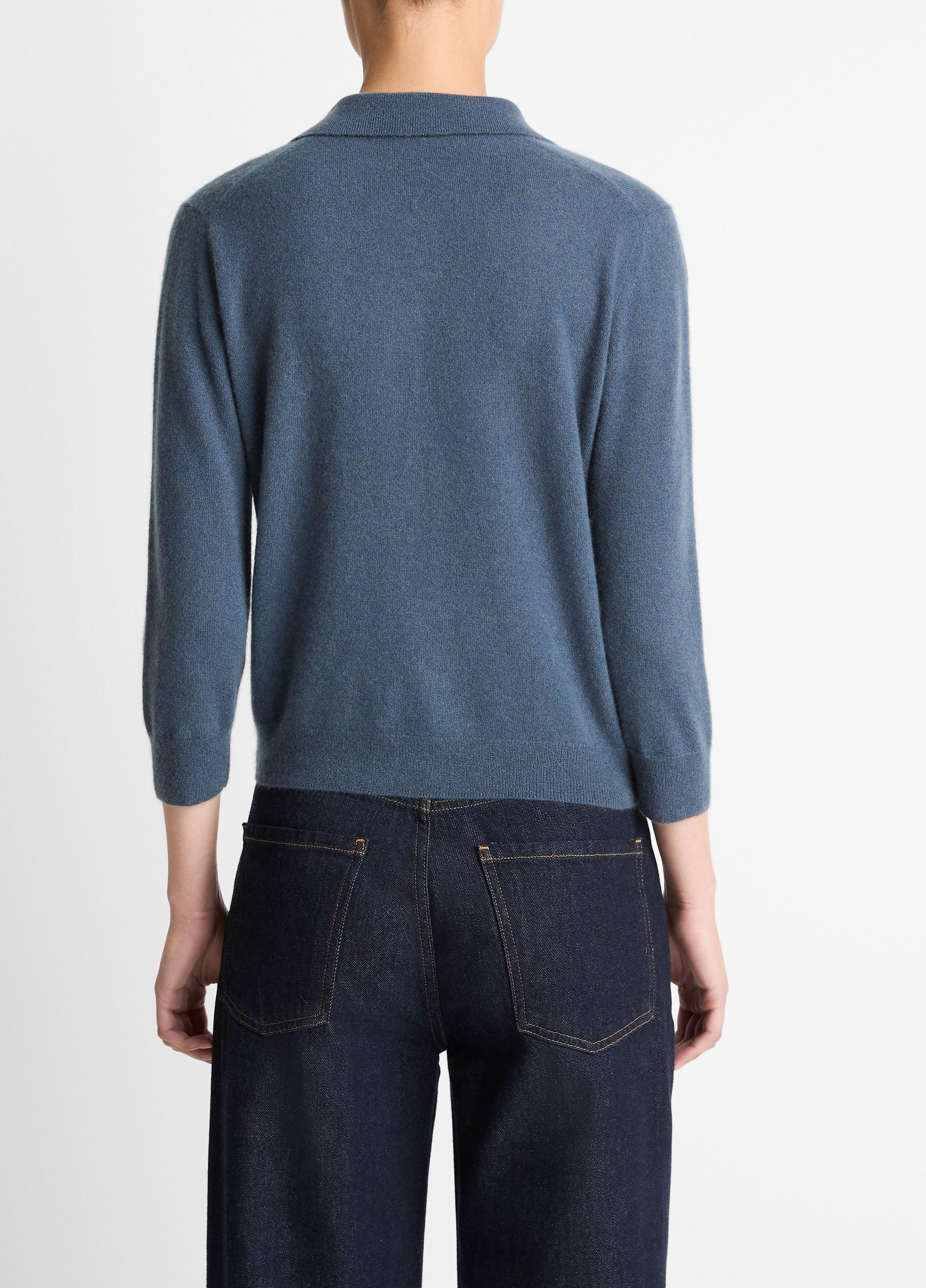 Cashmere-Silk Polo Sweater image number 2