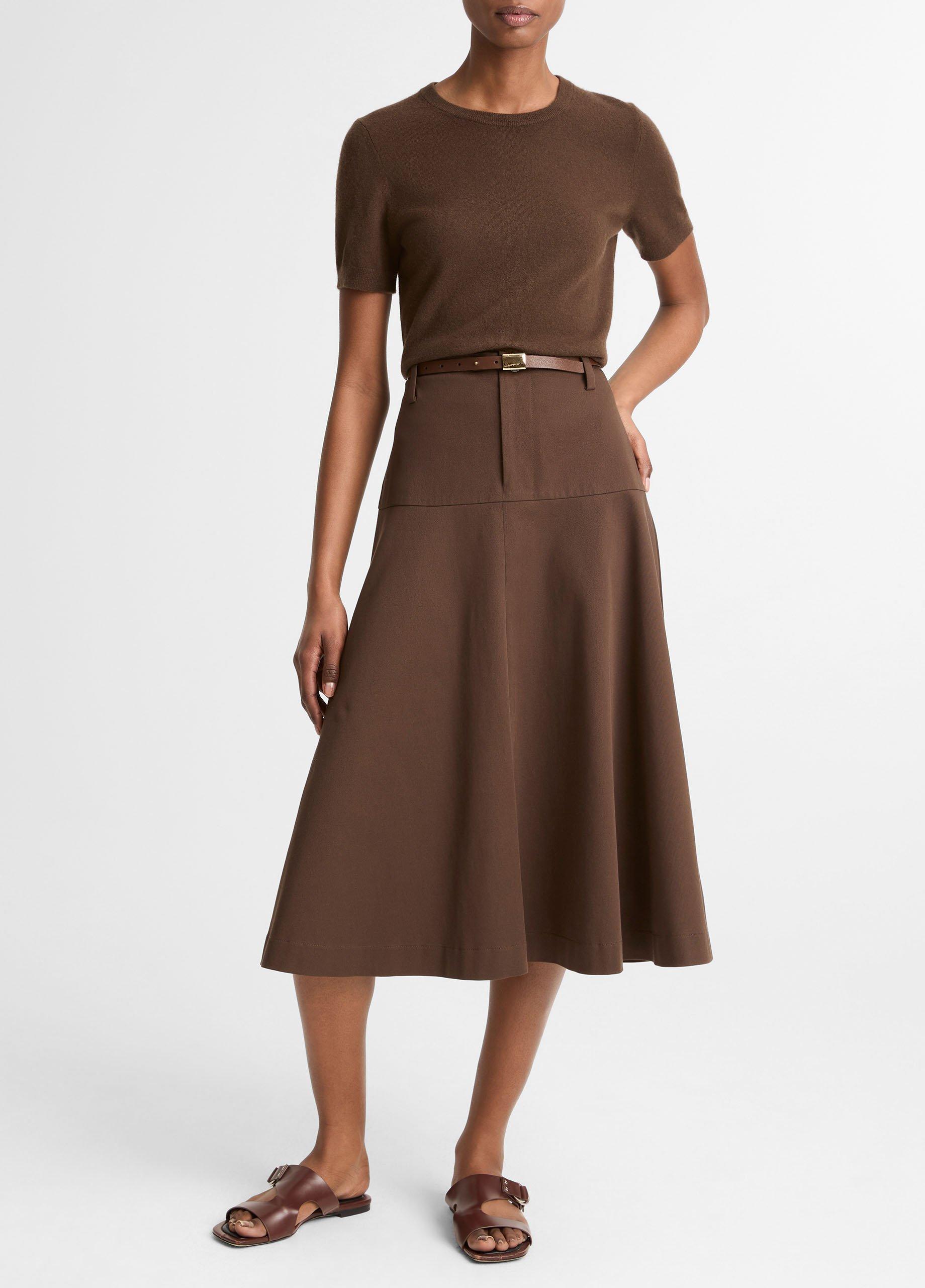 Stretch-Cotton Twill Utility Full Skirt image number 0