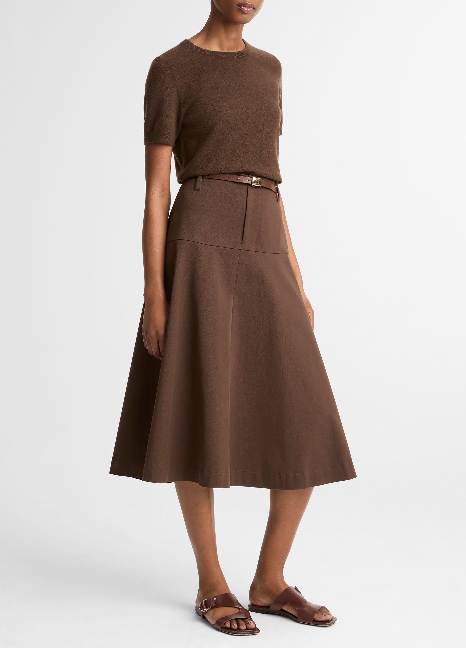 Stretch-Cotton Twill Utility Full Skirt image number 1