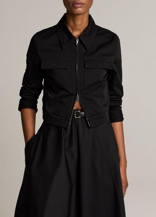 Stretch-Cotton Twill Shrunken Jacket