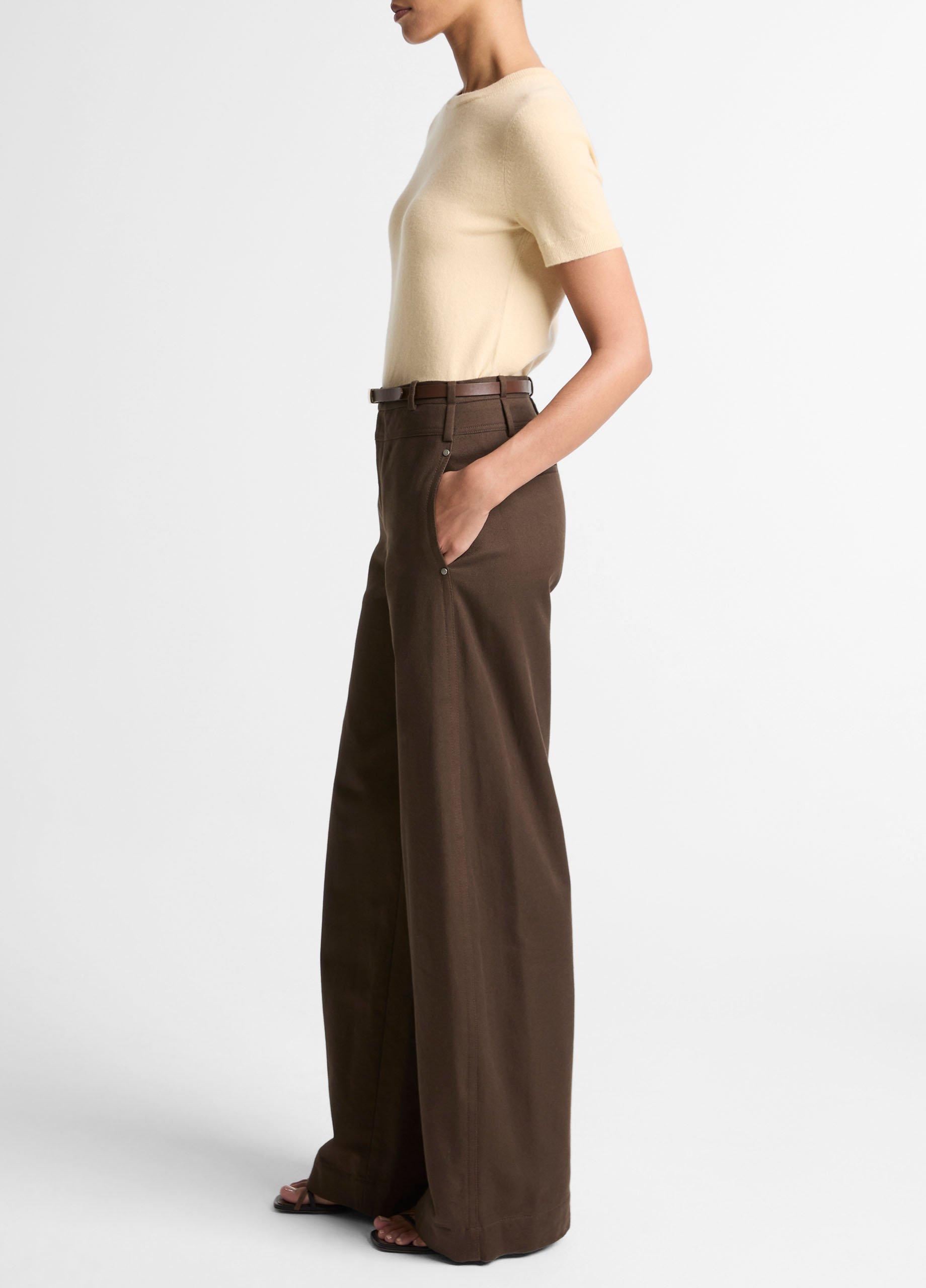 Cotton Utility Double-Waist Wide-Leg Pant image number 0