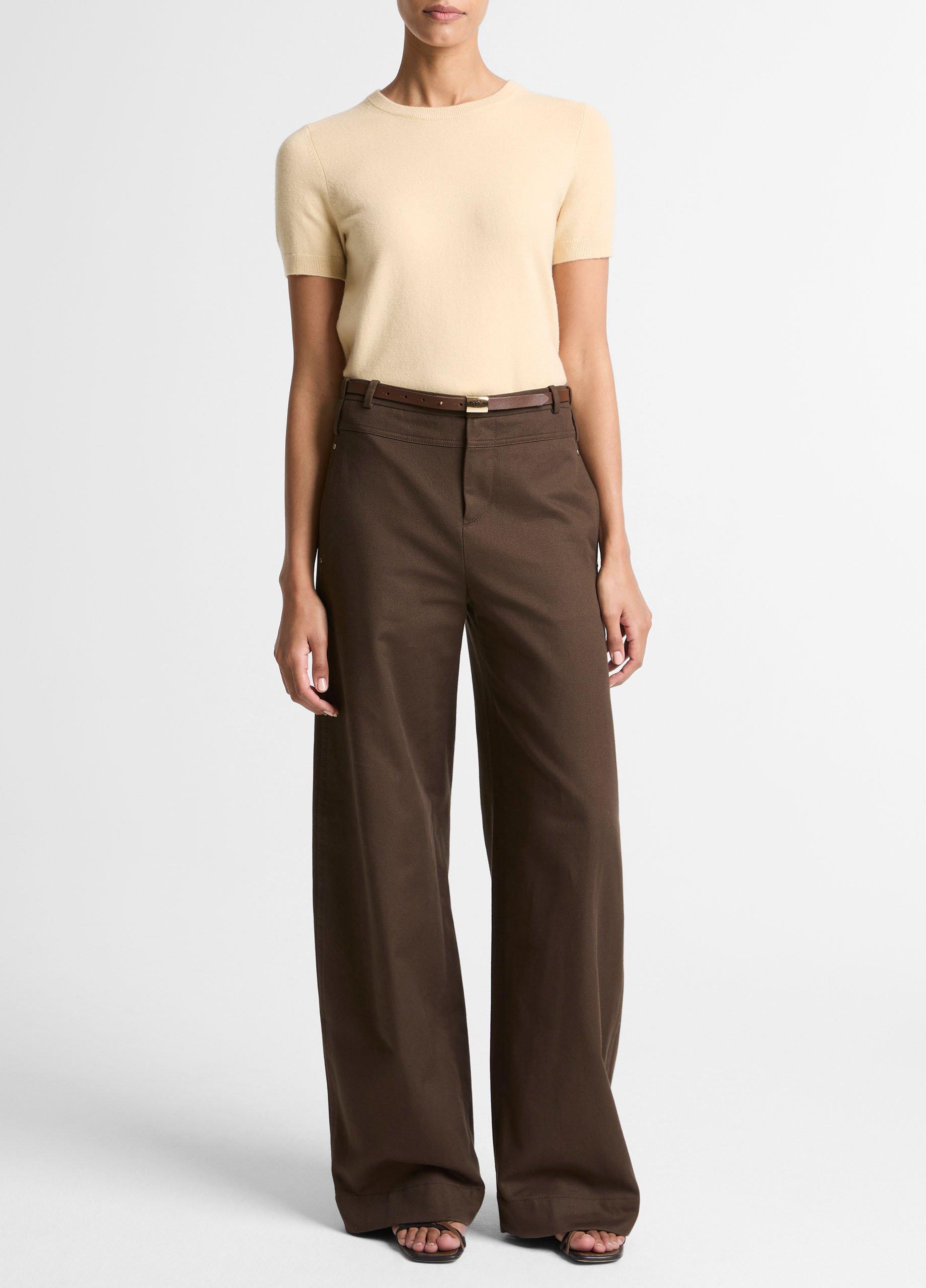 Cotton Utility Double-Waist Wide-Leg Pant image number 1