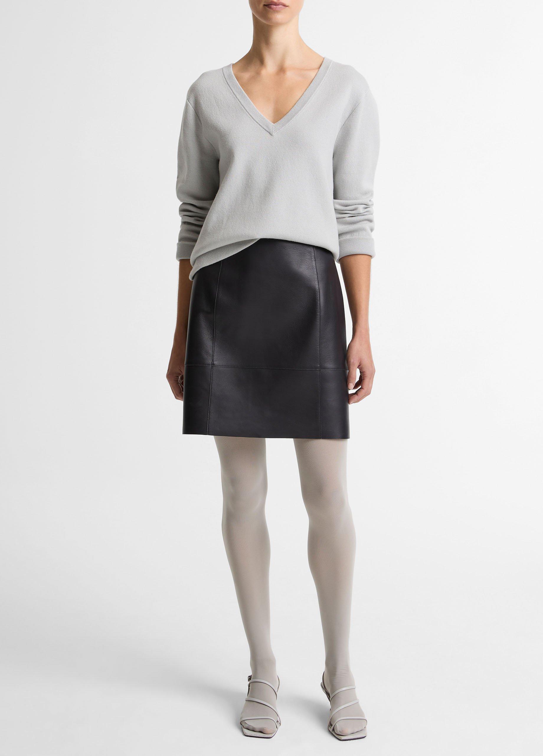 Bonded Leather Mid-Rise Skirt image number 0