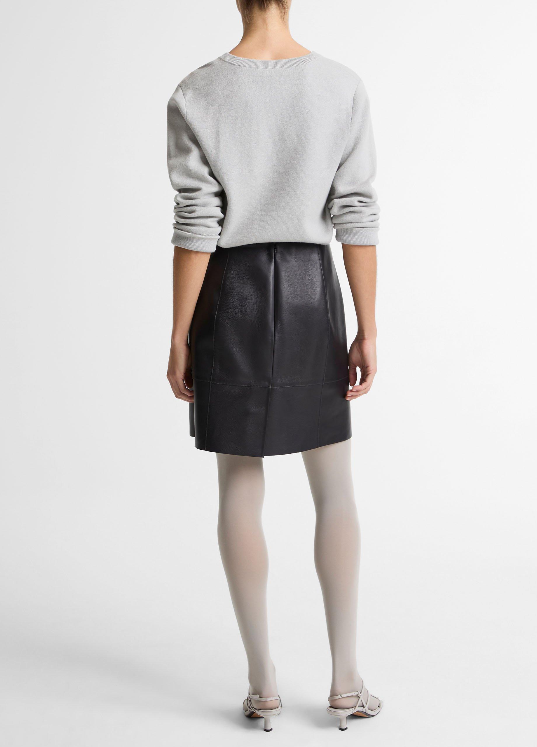 Bonded Leather Mid-Rise Skirt image number 2