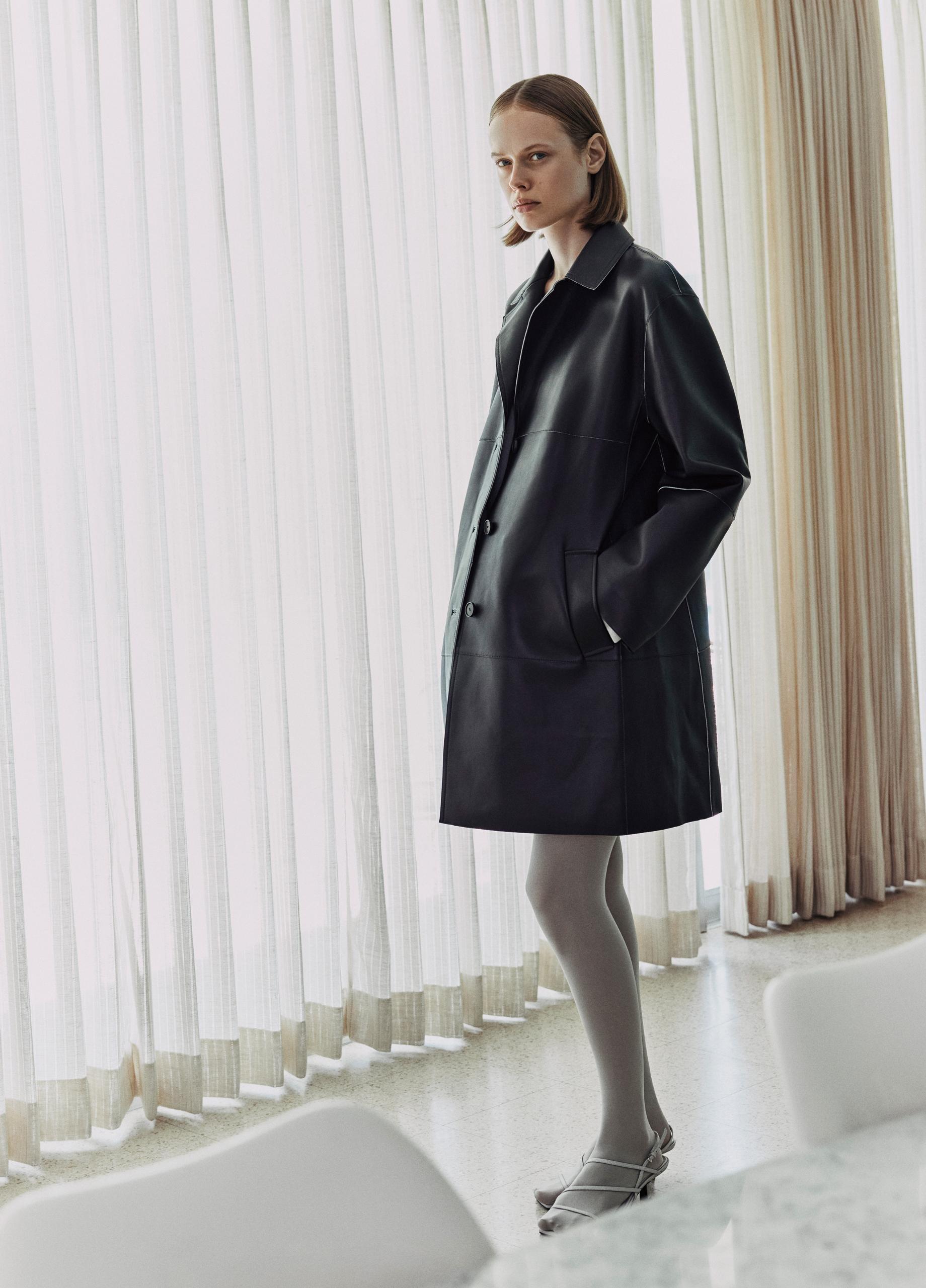 Bonded Leather Coat image number 4