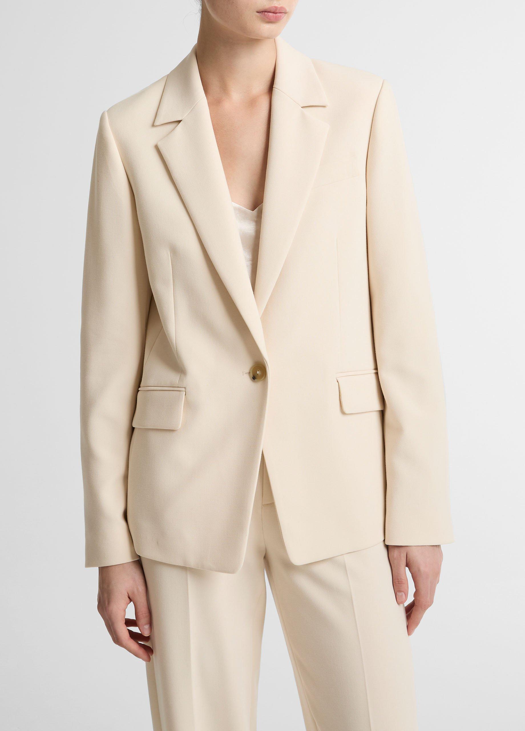 Soft Sculpture Single-Breasted Blazer