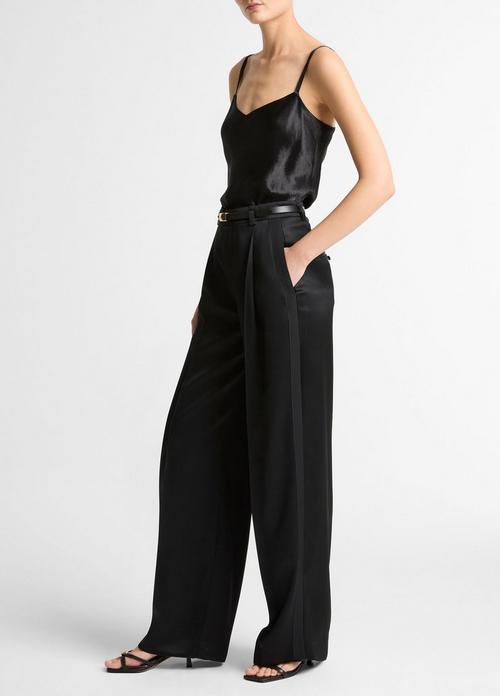 Satin High-Waist Trouser