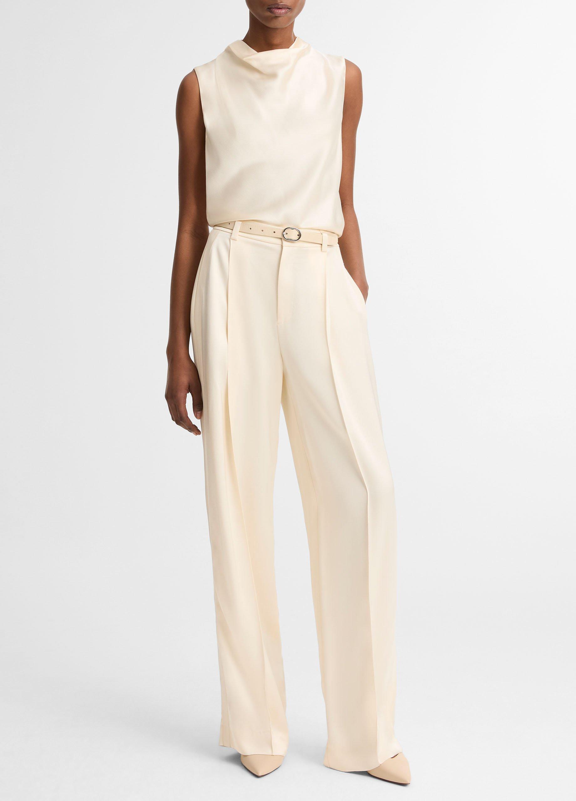 Satin High-Waist Trouser