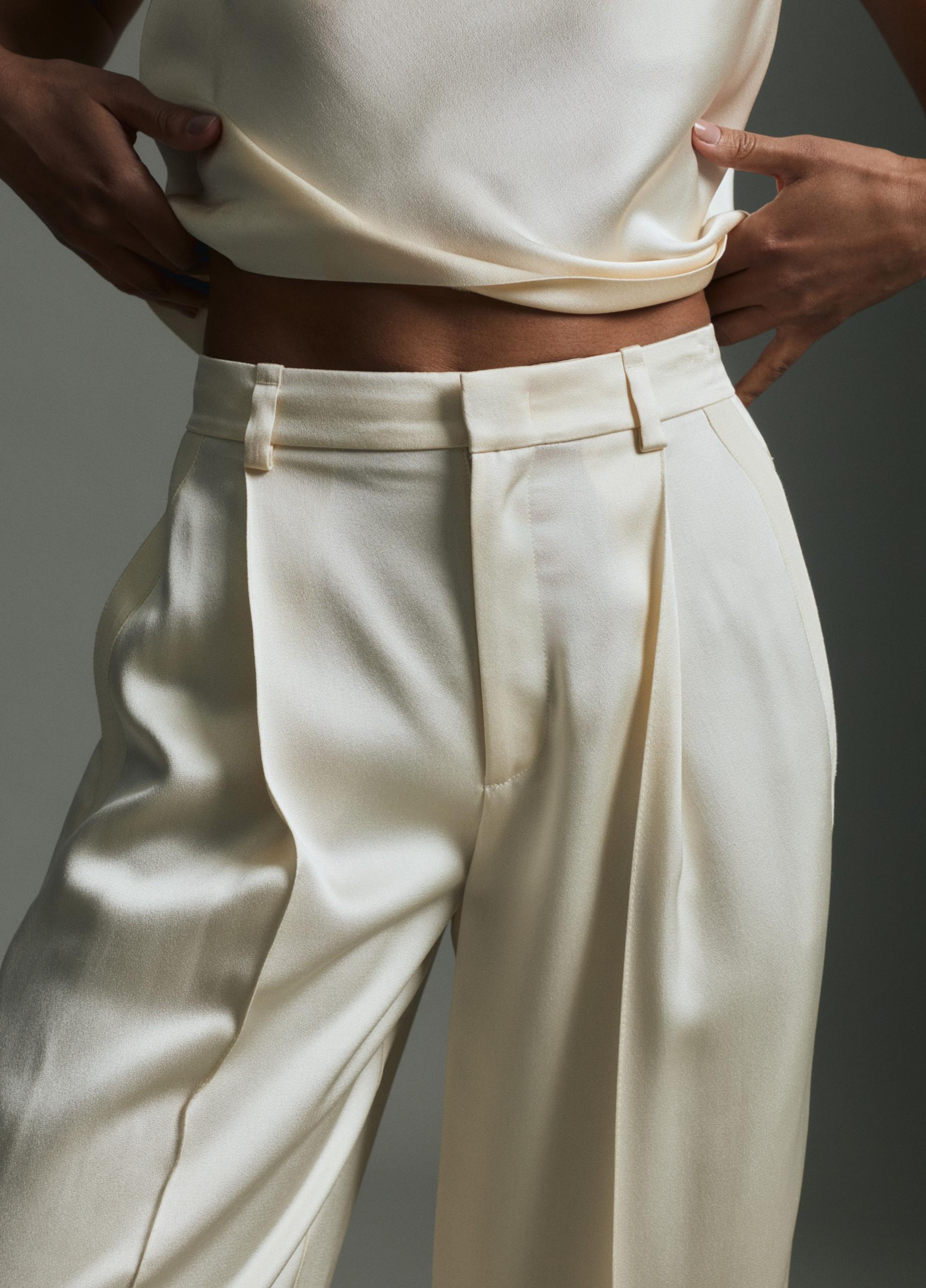 Satin High-Waist Trouser image number 5