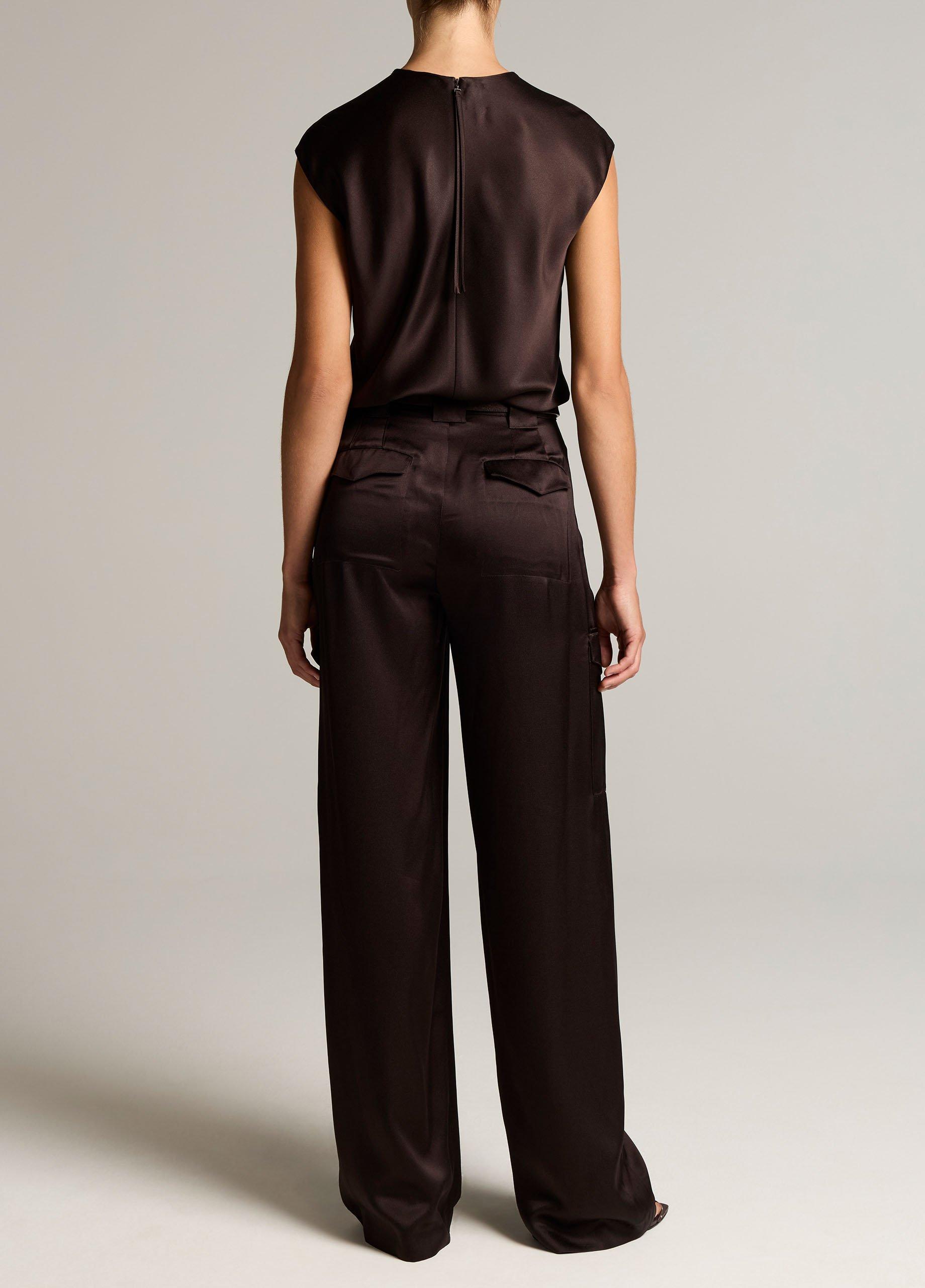 Satin High-Waist Utility Trouser image number 2