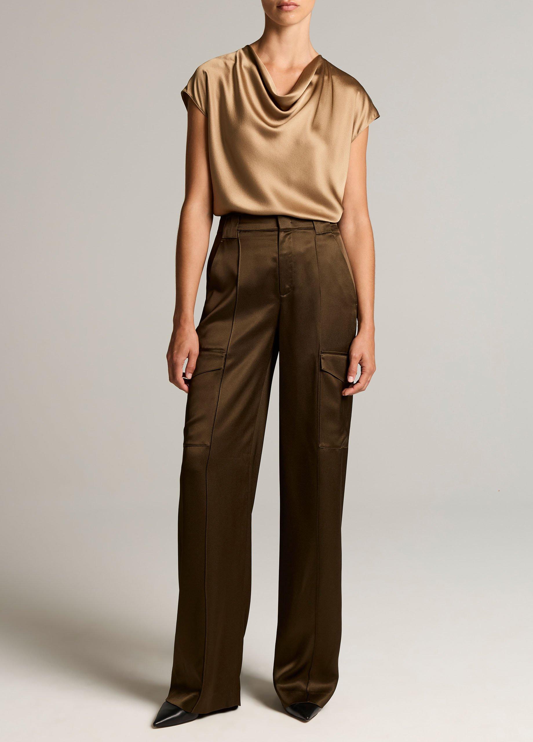 Satin High-Waist Utility Trouser image number 0