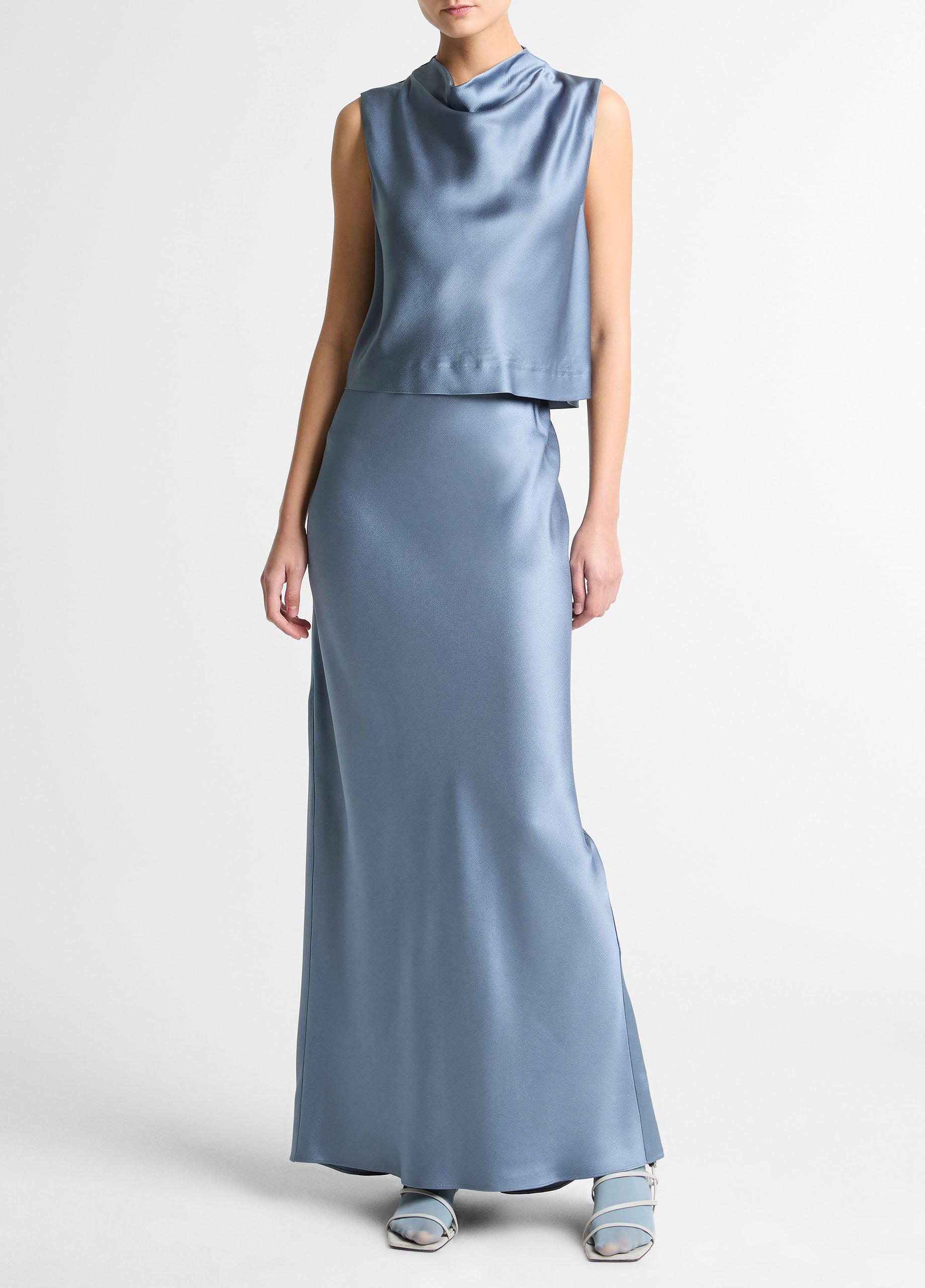 Satin Maxi Slip Skirt image number 0