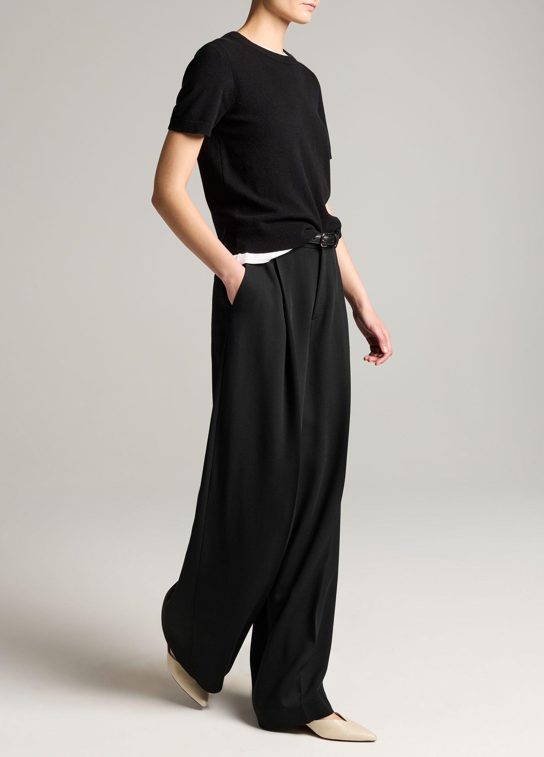 Camille Cotton-Blend Wide-Leg Trouser image number 1