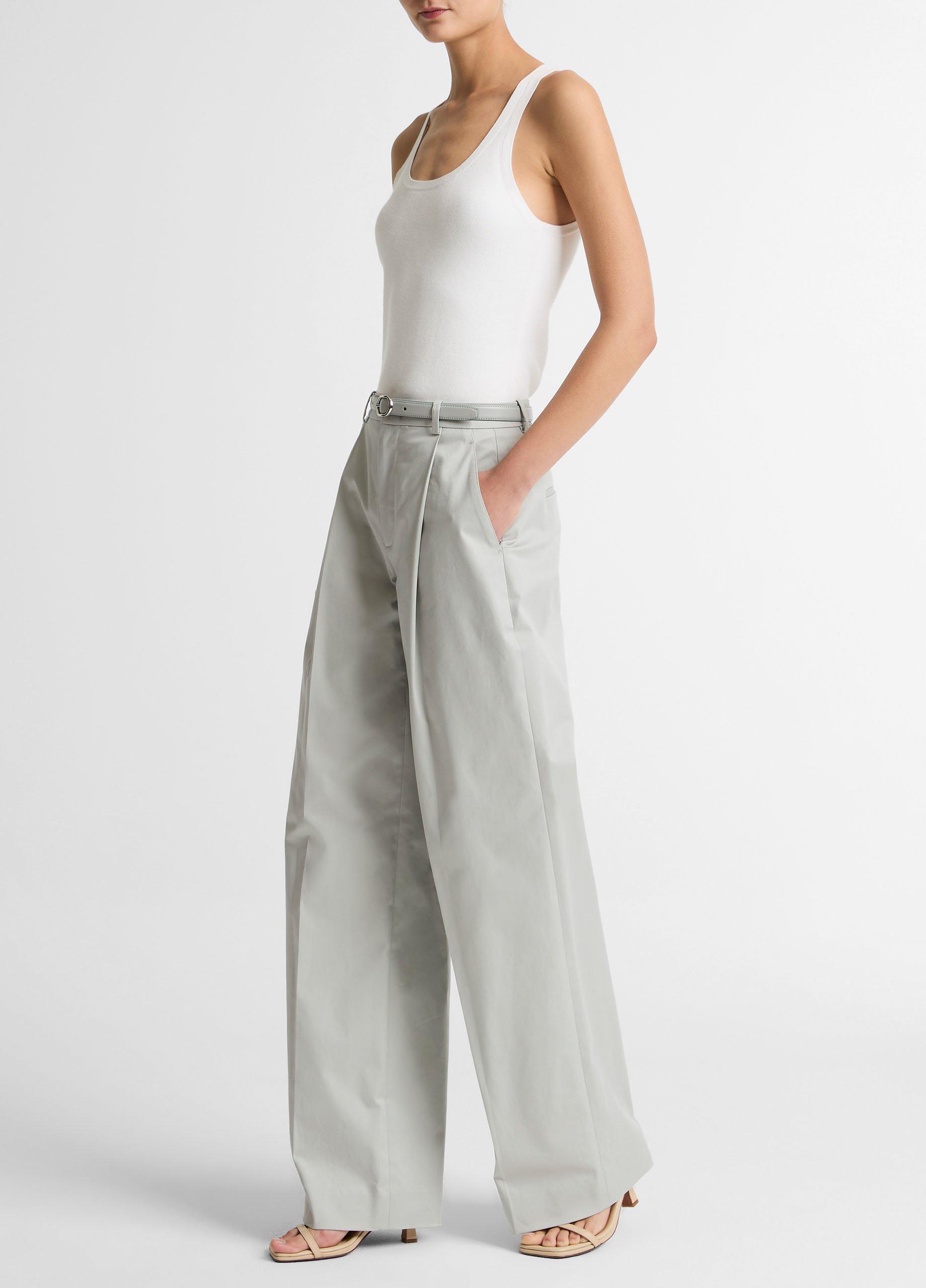 Camille Cotton-Blend Wide-Leg Trouser image number 1