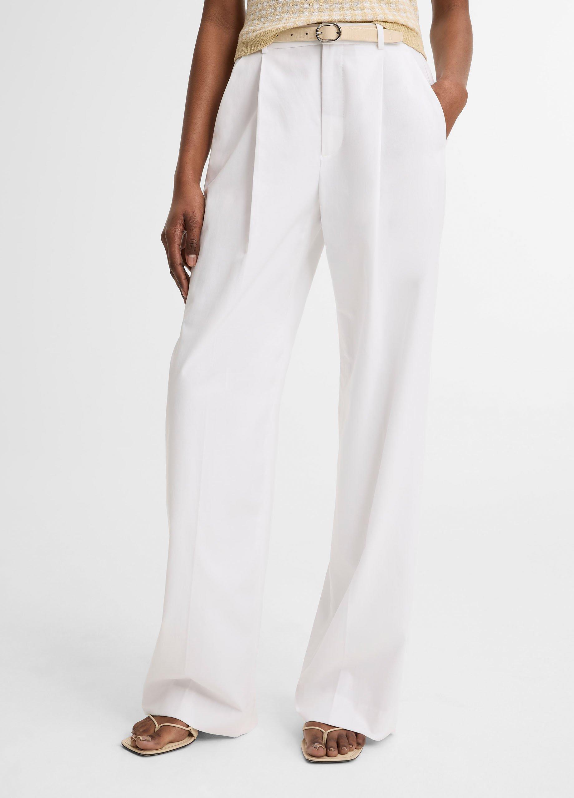 Camille Cotton-Blend Wide-Leg Trouser image number 3