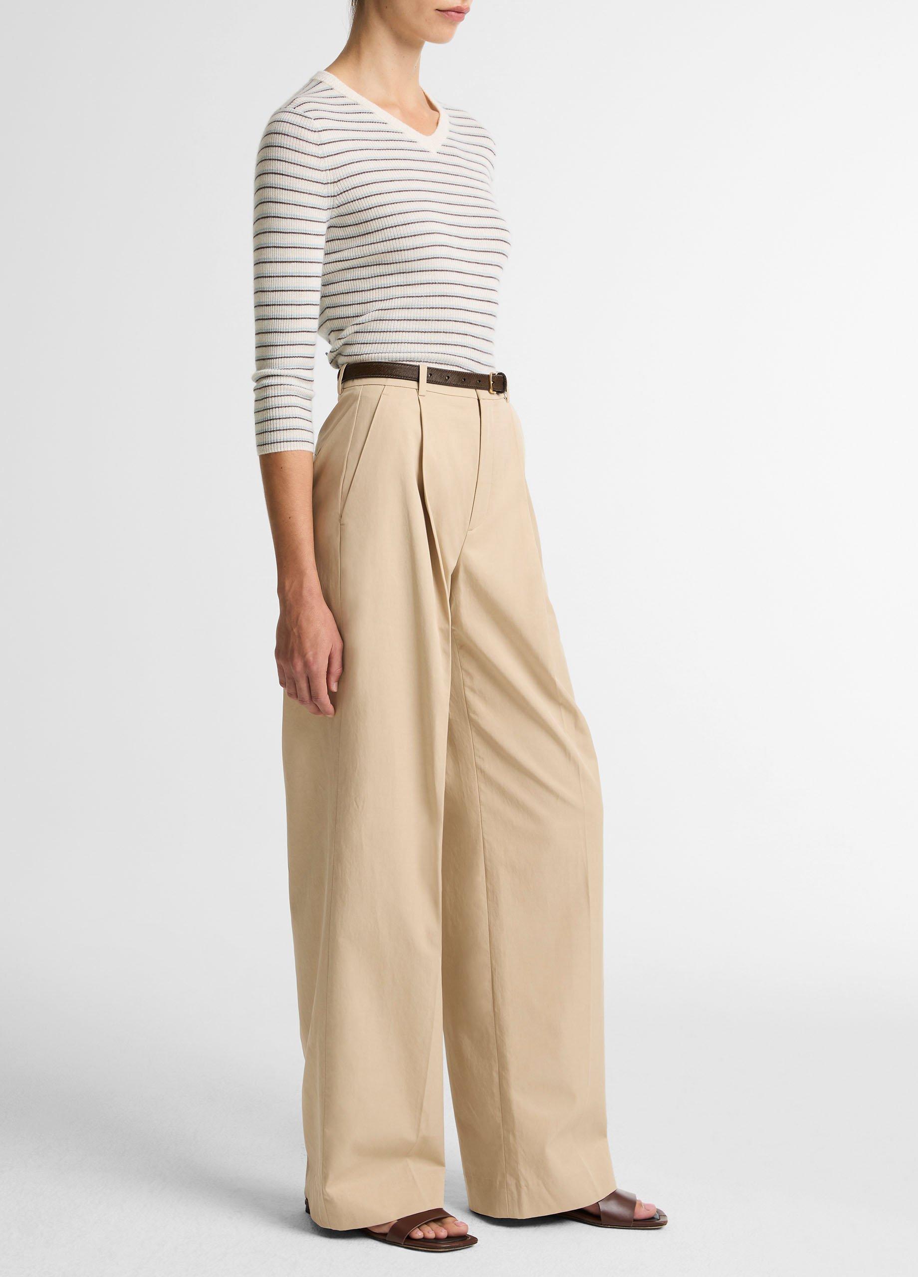 Camille Cotton-Blend Wide-Leg Trouser image number 1