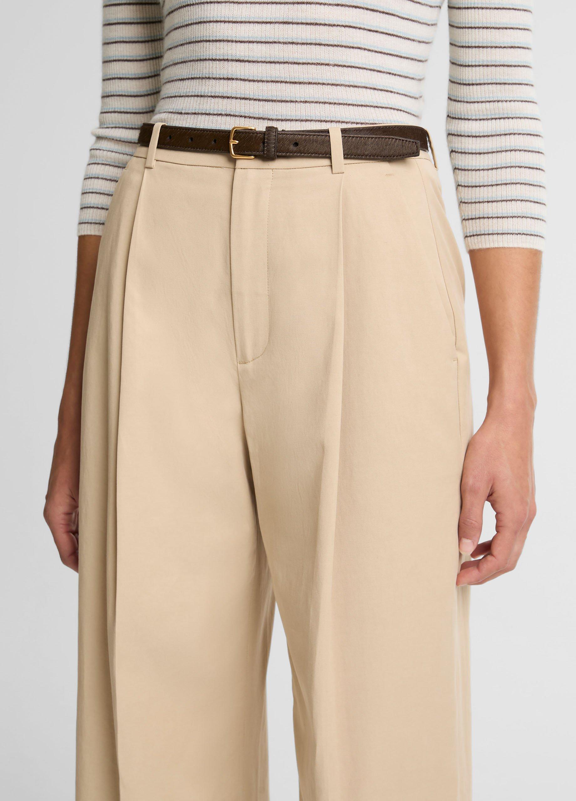 Camille Cotton-Blend Wide-Leg Trouser image number 3