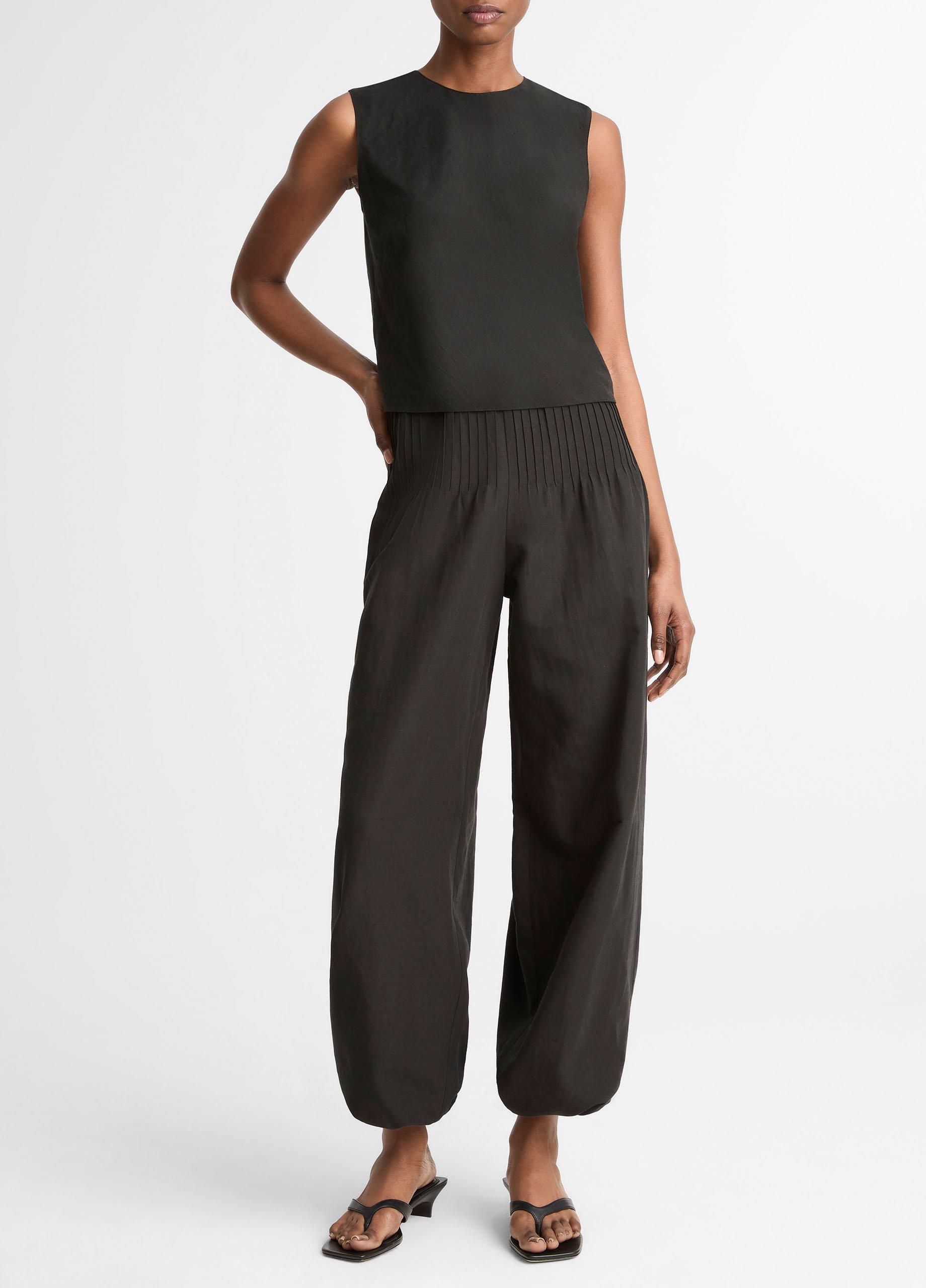 Linen Crew Neck Shell image number 3