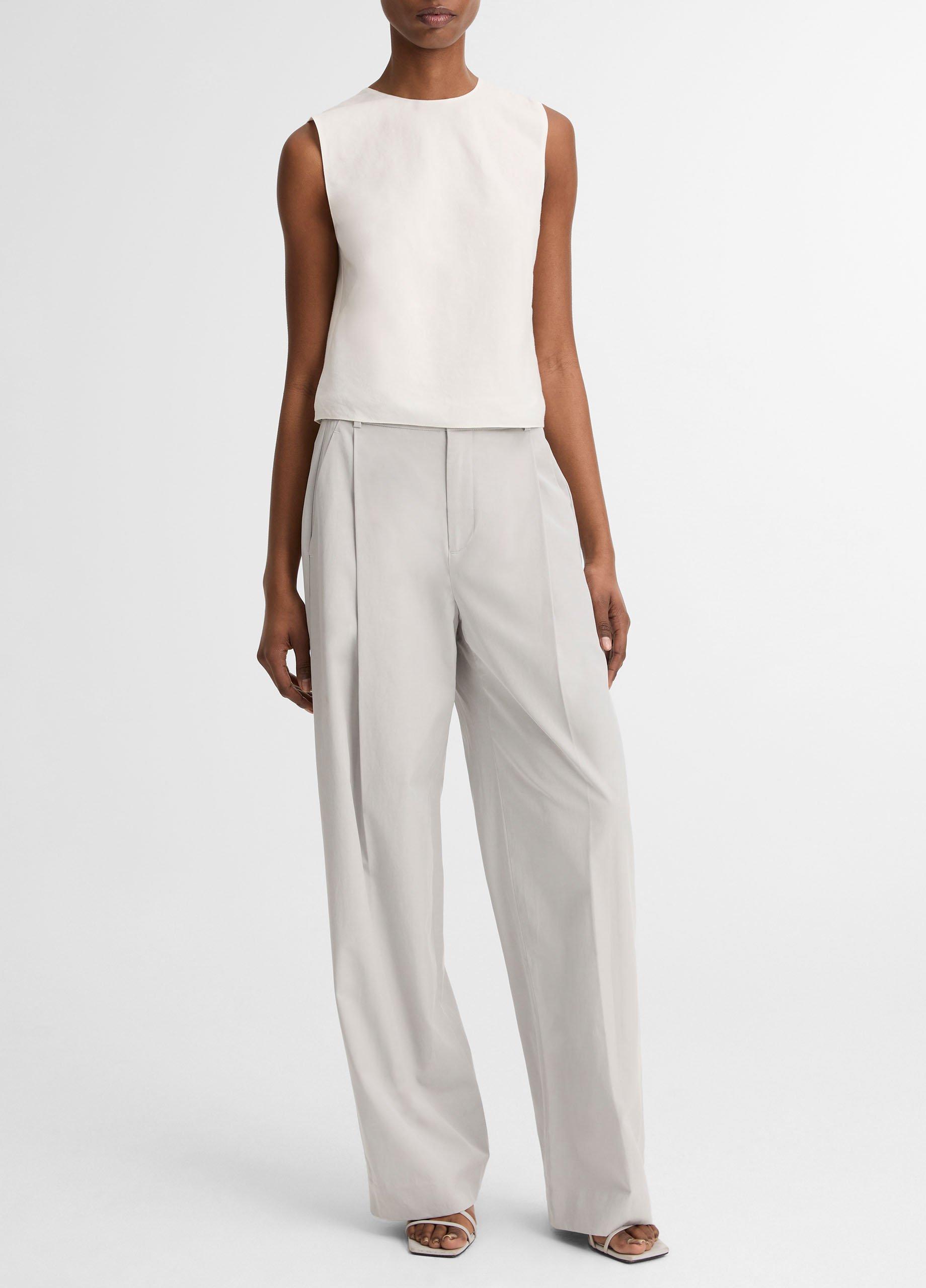 Linen Crew Neck Shell image number 3