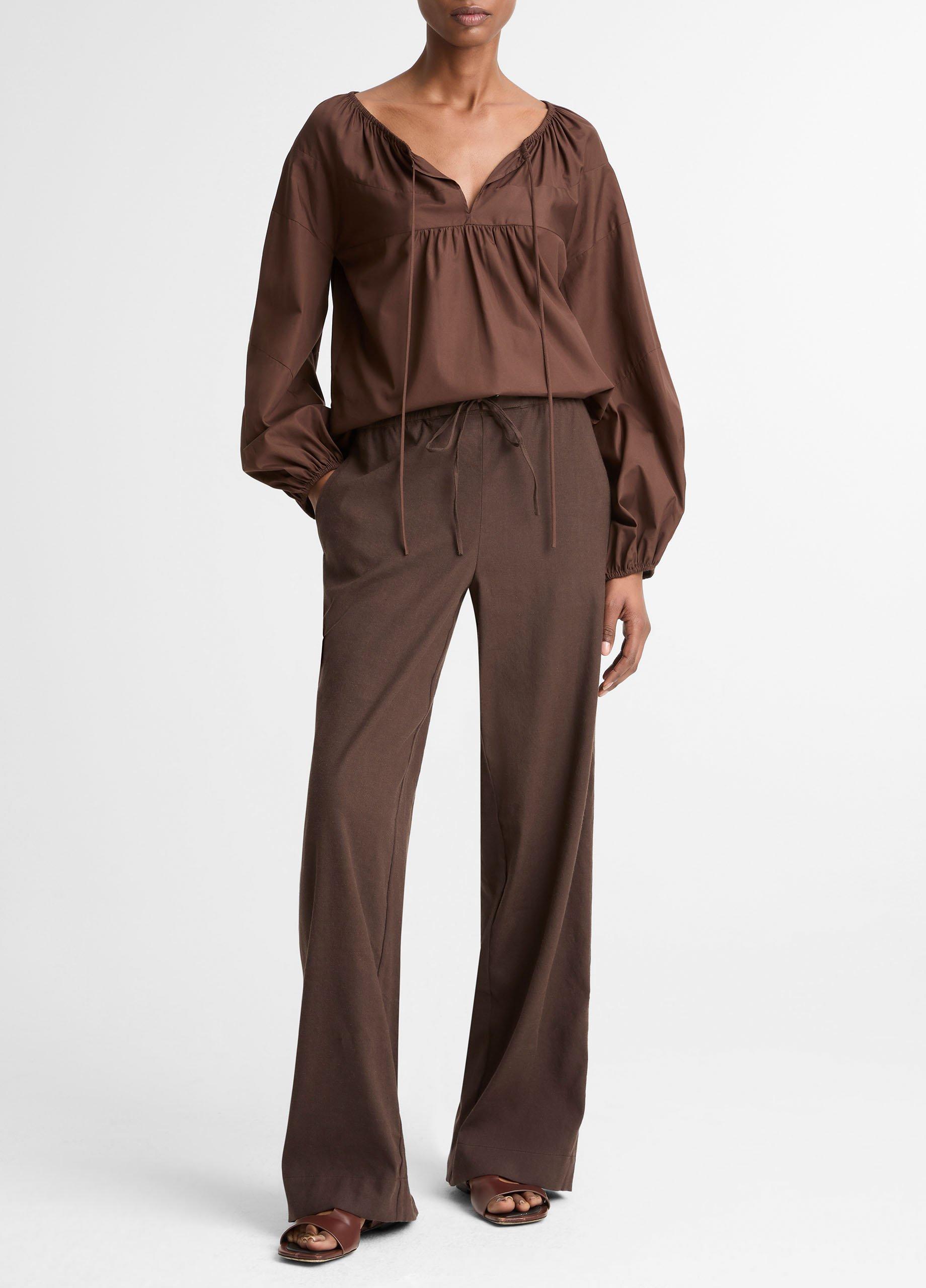 Linen-Blend Drawstring Pant from Vince - $428