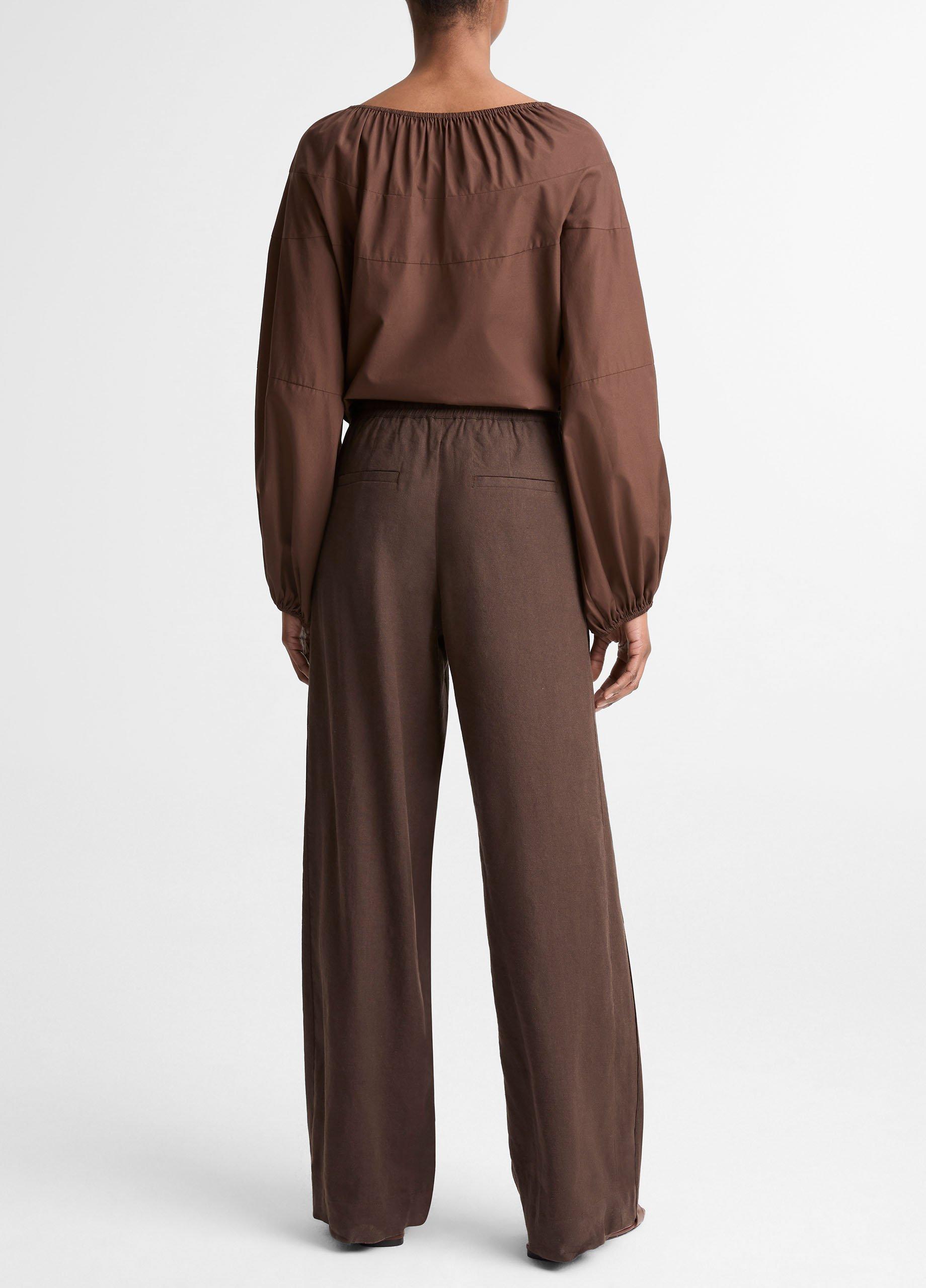 Linen-Blend Drawstring Pant image number 2