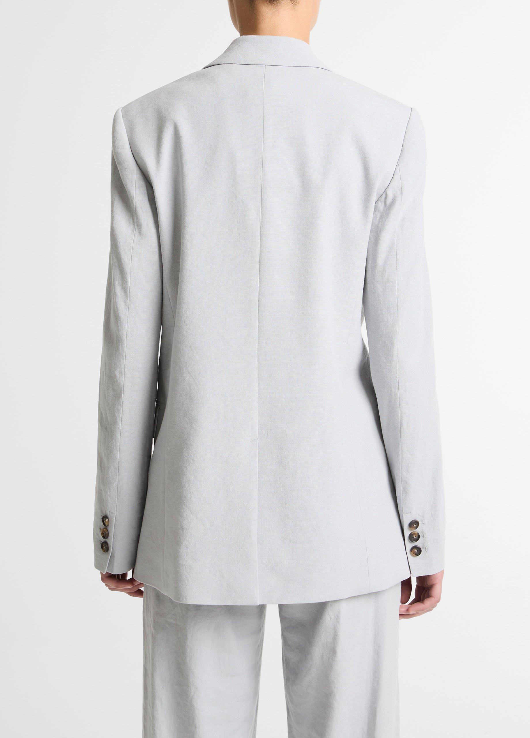 Linen-Blend Single-Breasted Blazer image number 2