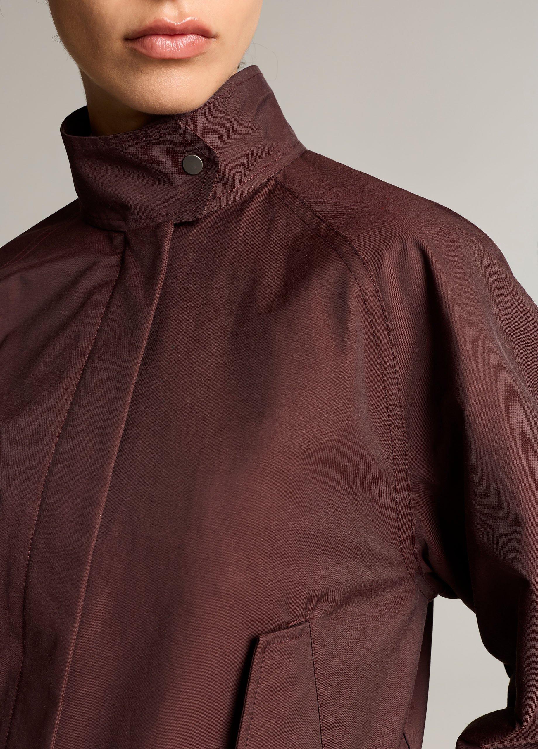 Cotton-Blend Funnel-Neck Jacket image number 1