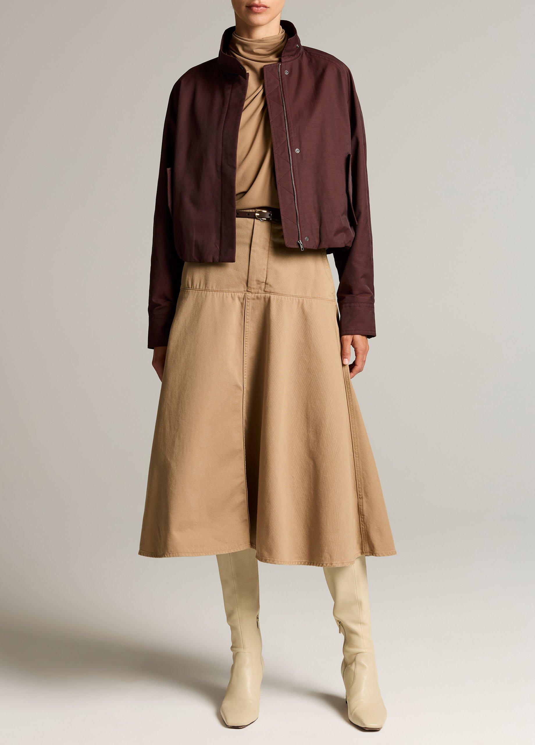 Cotton-Blend Funnel-Neck Jacket image number 3