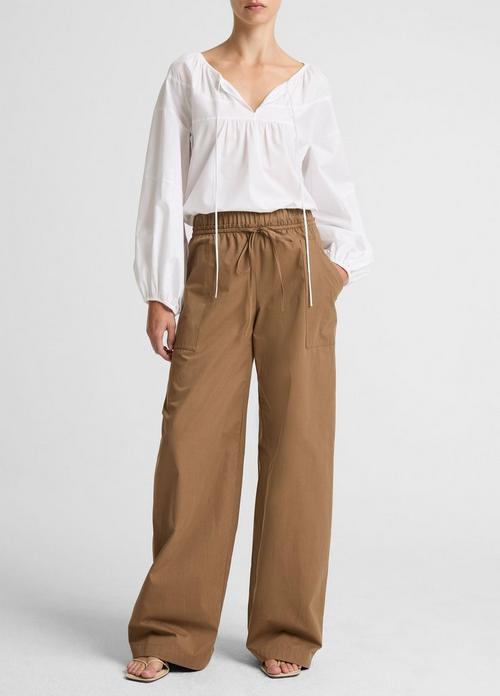 Cotton Double-Waist Drawstring Pant