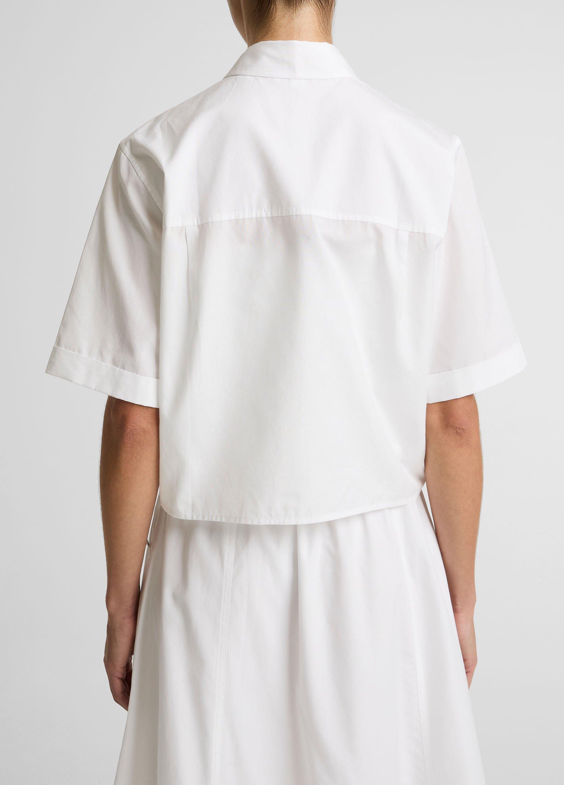 Scallop-Detail Cotton Button-Front Shirt image number 2