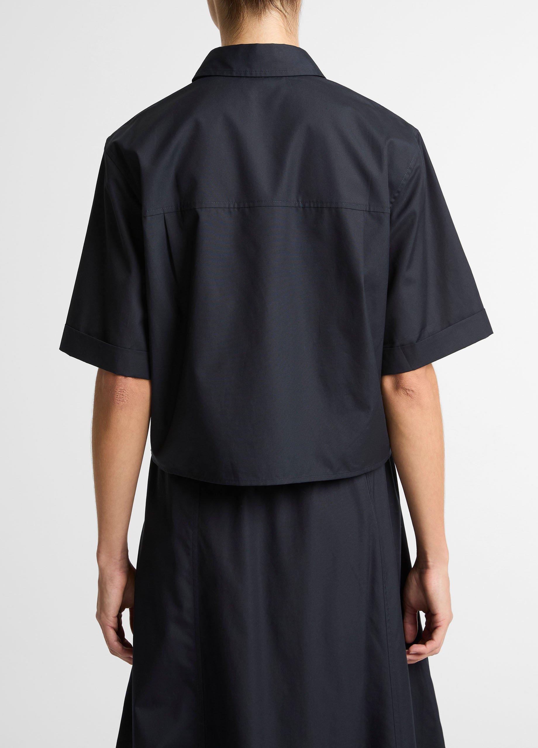 Scallop-Detail Cotton Button-Front Shirt image number 2