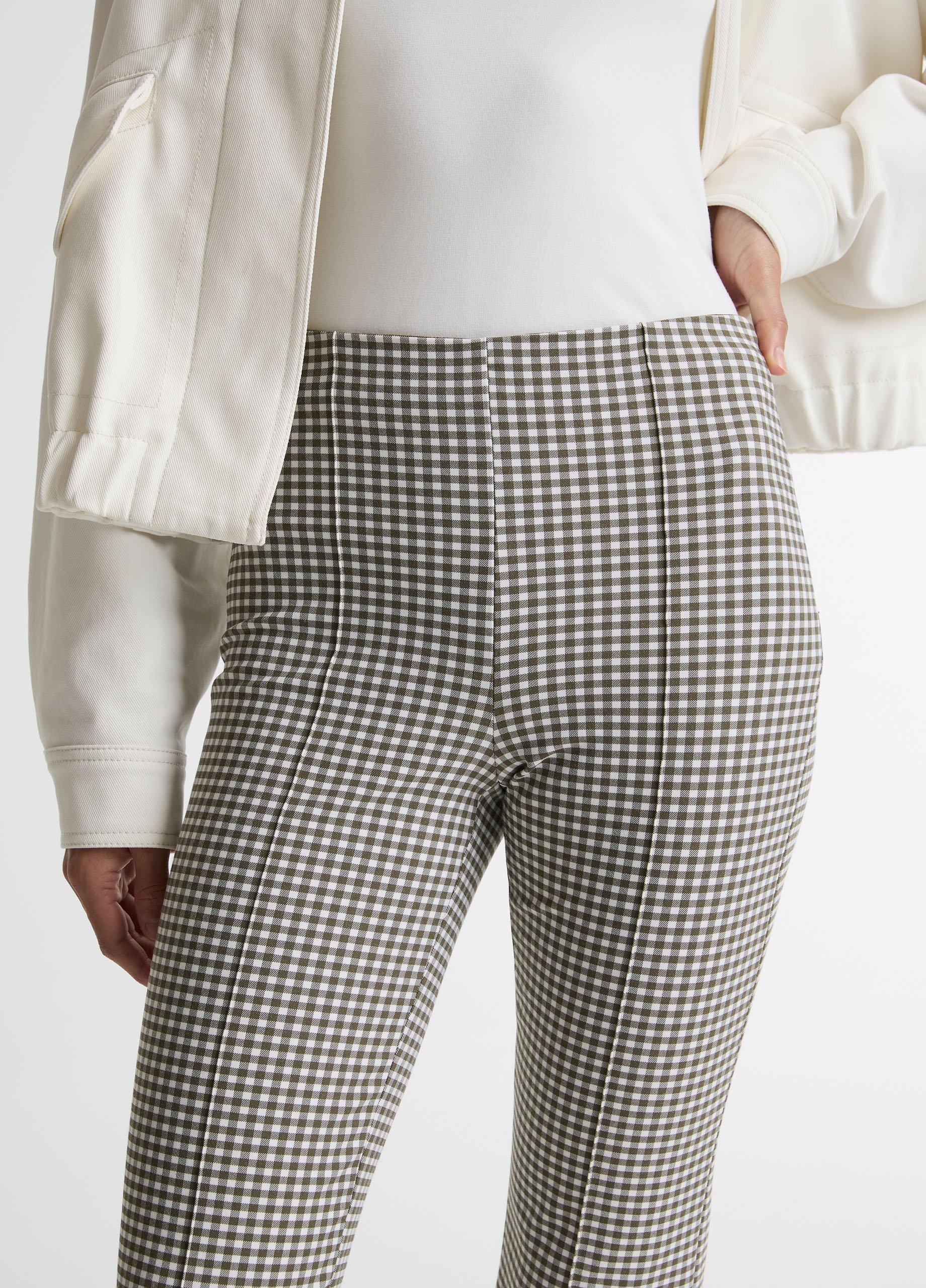 Niki Gingham Mid-Rise Crop Flare Pant image number 2