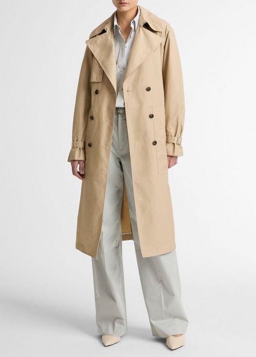 Fine Cotton-Blend Twill Trench Coat