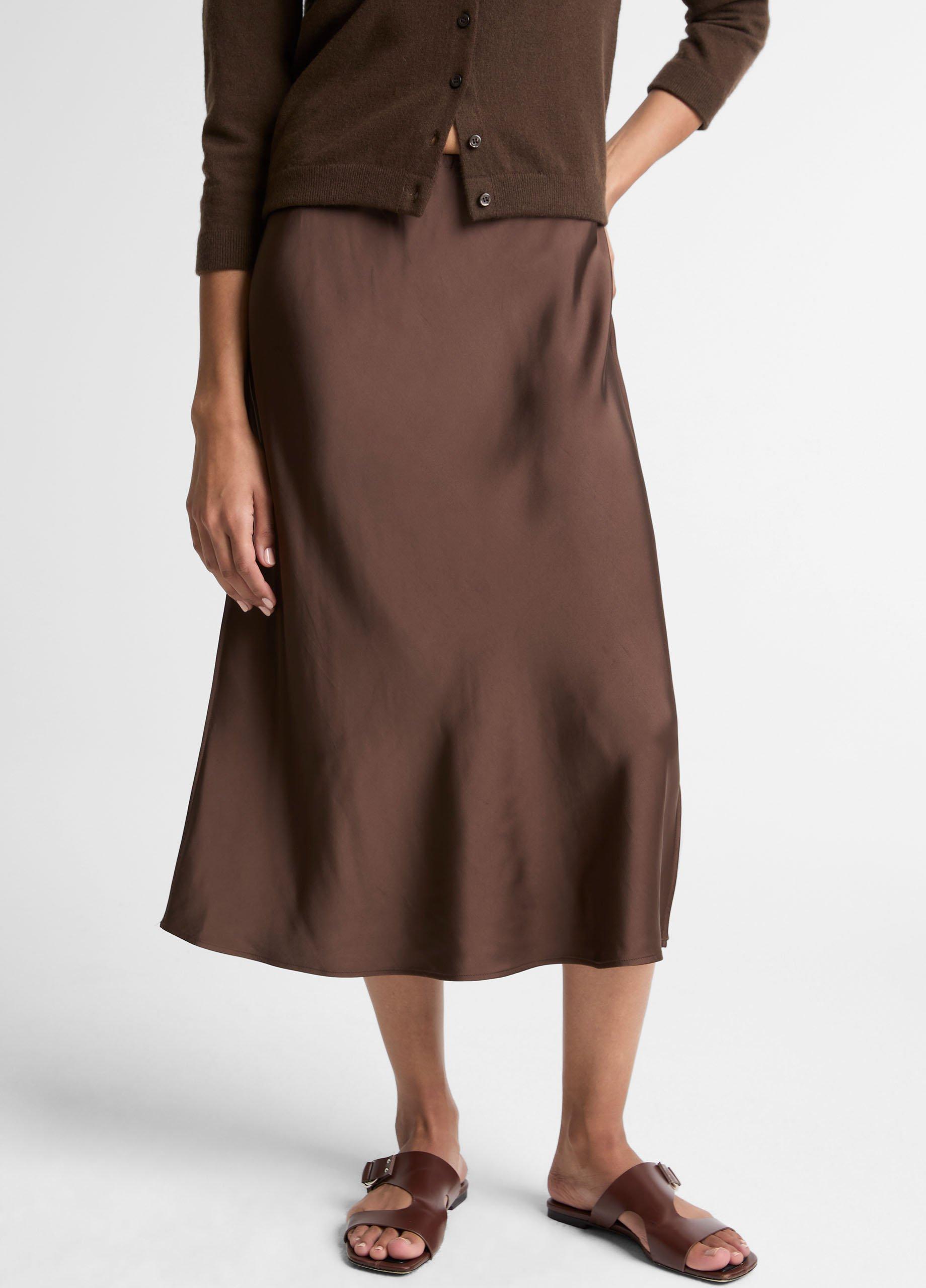 Matte Satin Slip Skirt image number 3