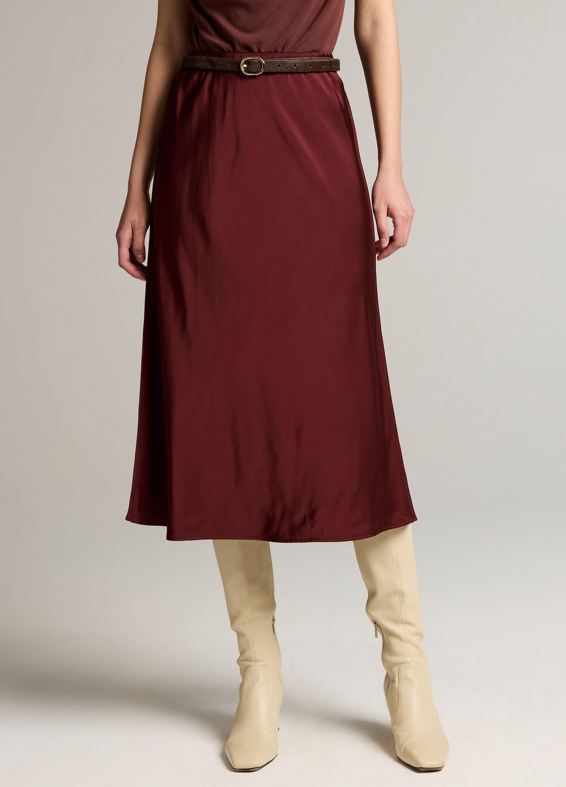 Matte Satin Slip Skirt image number 3