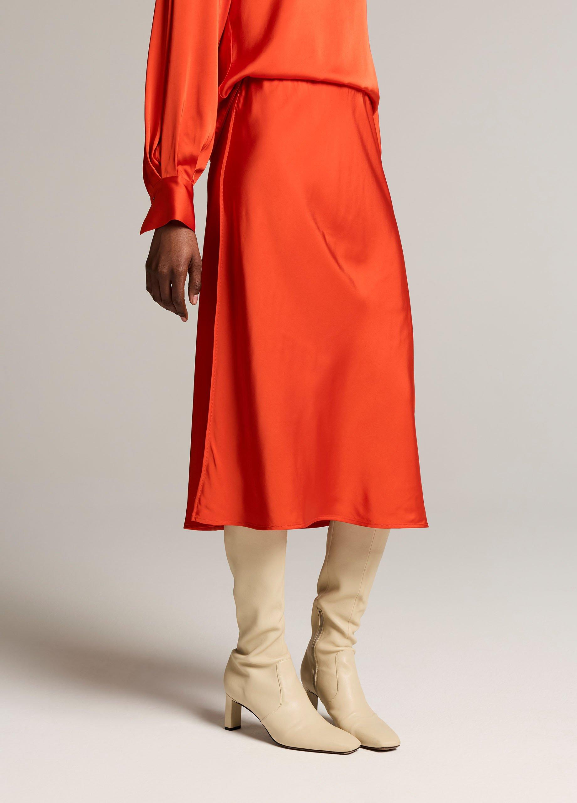 Matte Satin Slip Skirt image number 3